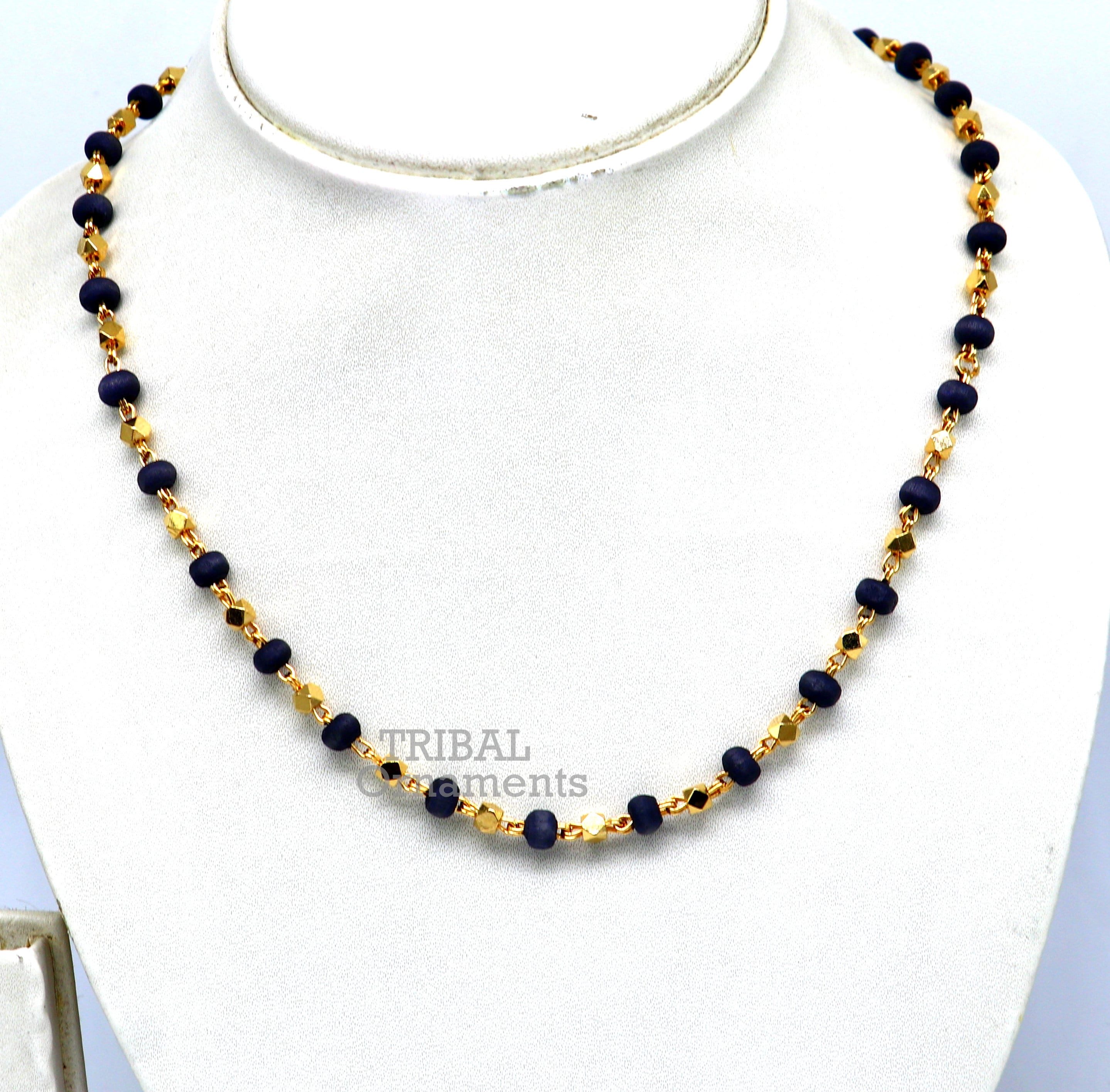 Brown Wooden Polished Beaded Necklace with Orange knotted Yarn for Women -  Wood Handmade Fashion Bead Jewelry - Walmart.com