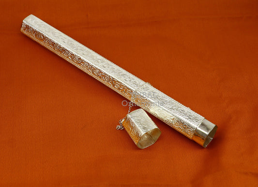 10" Vintage design handmade solid silver incense sticks box holder, Agarbatti  box trinket box fabulous royal puja temple article su757 - TRIBAL ORNAMENTS