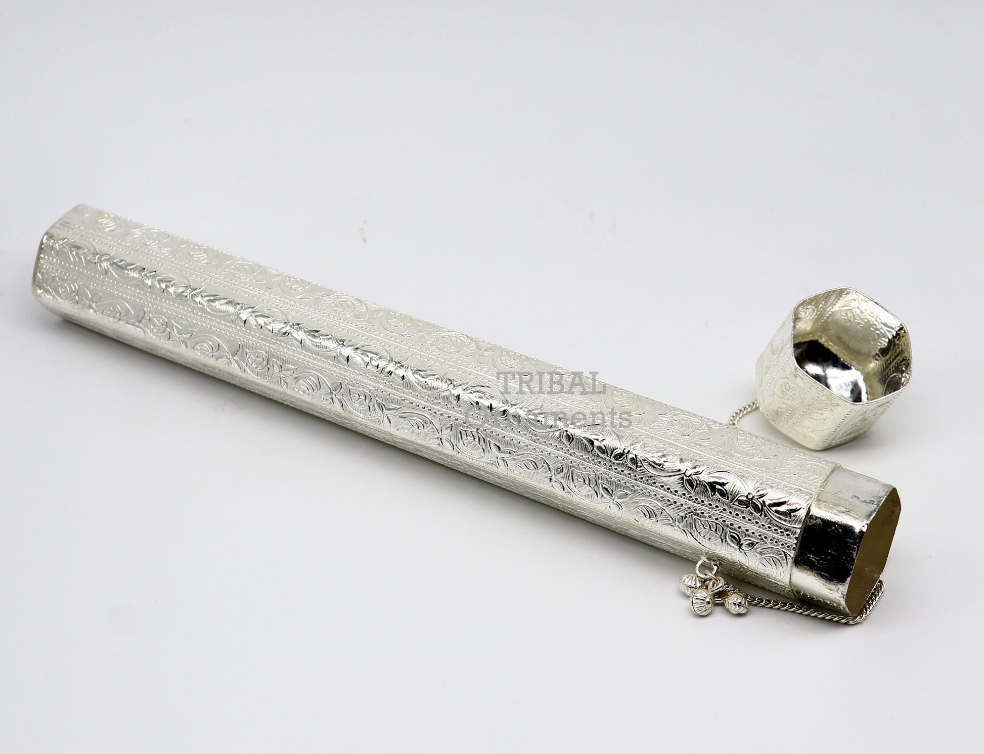 10" Vintage design handmade solid silver incense sticks box holder, Agarbatti  box trinket box fabulous royal puja temple article su758 - TRIBAL ORNAMENTS