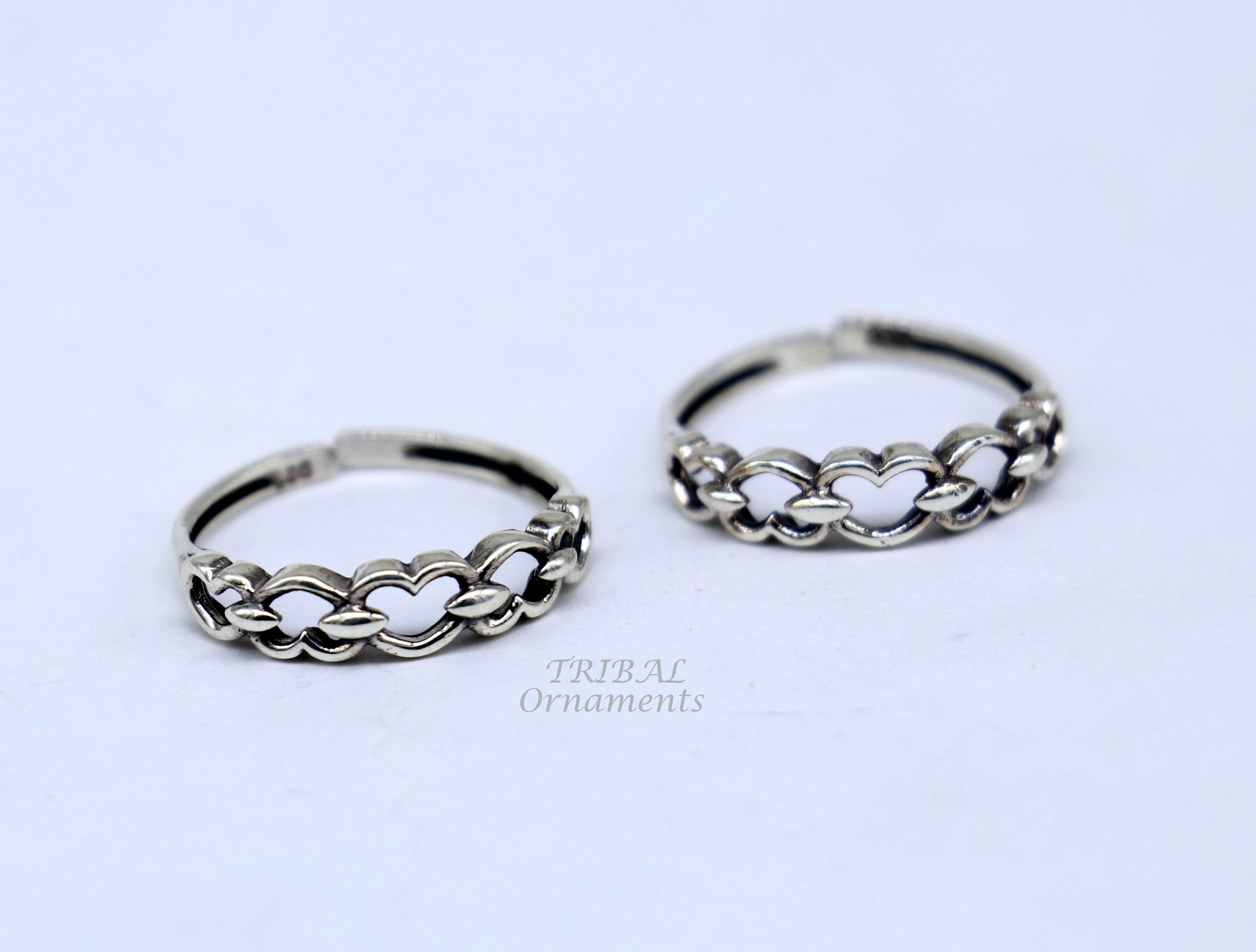 Silver Love , 92.5 Purity Silver Size Adjustable Finger Ring with Love –  www.soosi.co.in