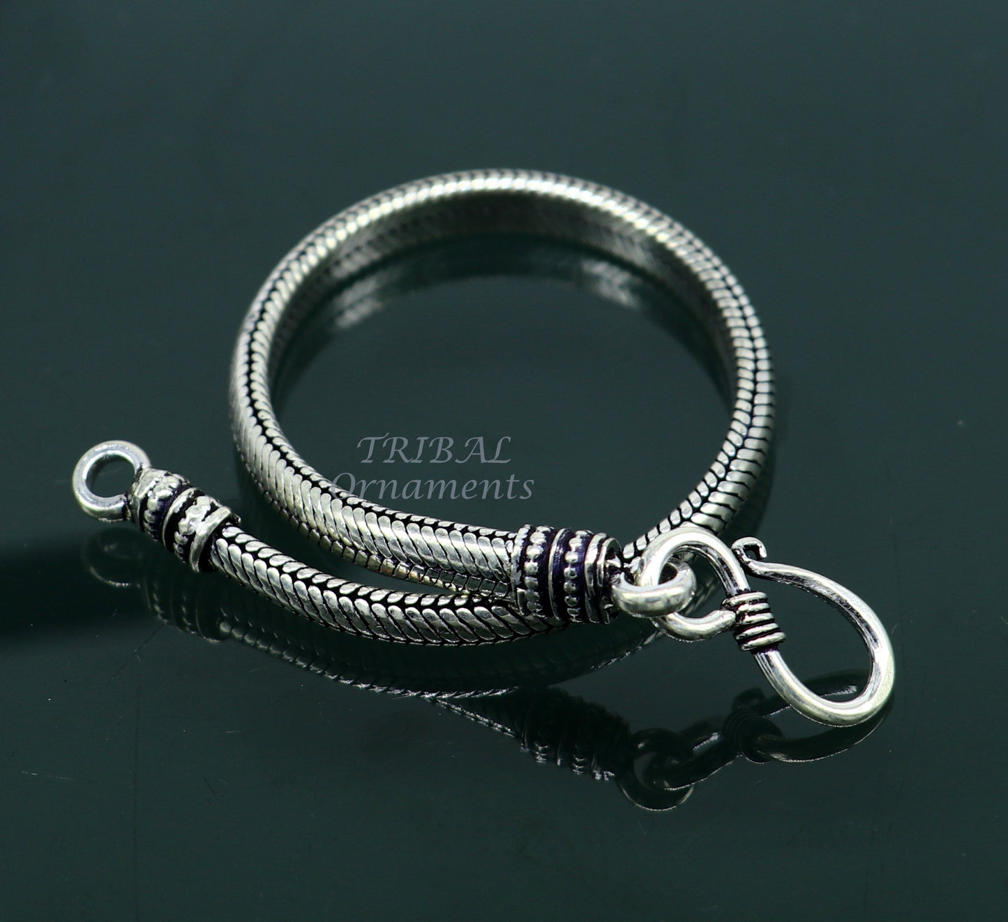 5mm 925 sterling silver handmade snake chain bracelet D shape Customized bracelet half round snake chain bracelet unisex sbr378 - TRIBAL ORNAMENTS