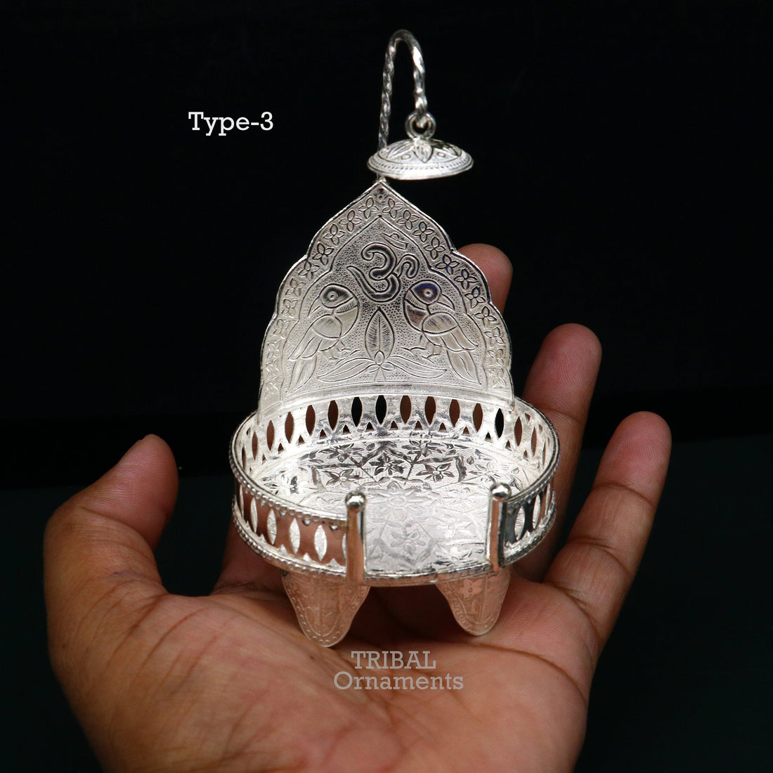 925 sterling silver solid Singhasan, singhasan idol god throne, god statue's stand chair, temple puja article best collectible gift su796 - TRIBAL ORNAMENTS