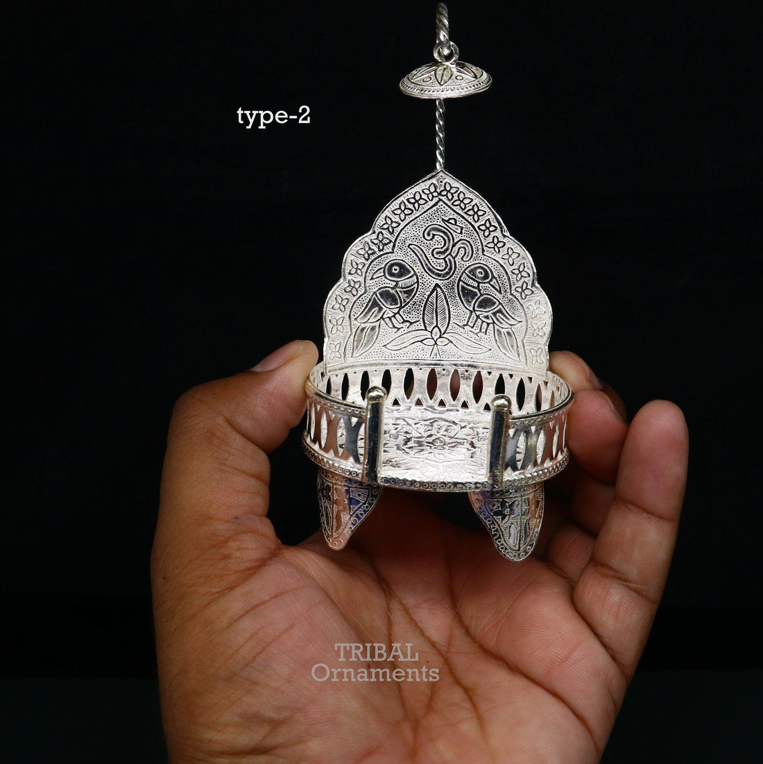 925 sterling silver solid Singhasan, singhasan idol god throne, god statue's stand chair, temple puja article best collectible gift su796 - TRIBAL ORNAMENTS