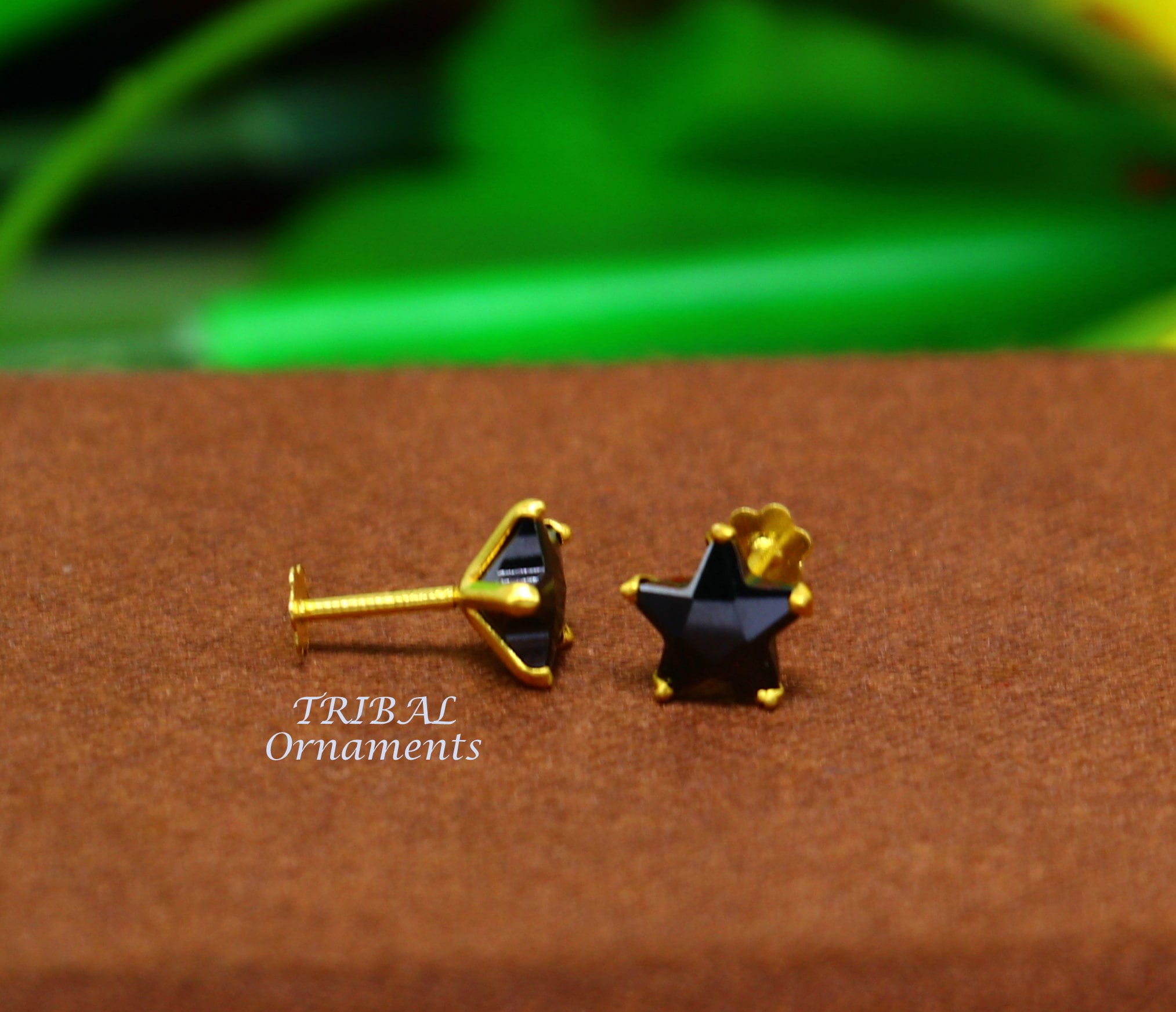 Buy Black onyx earring, Handmade studs, Gemstone silver stud 8mm online at  aStudio1980.com