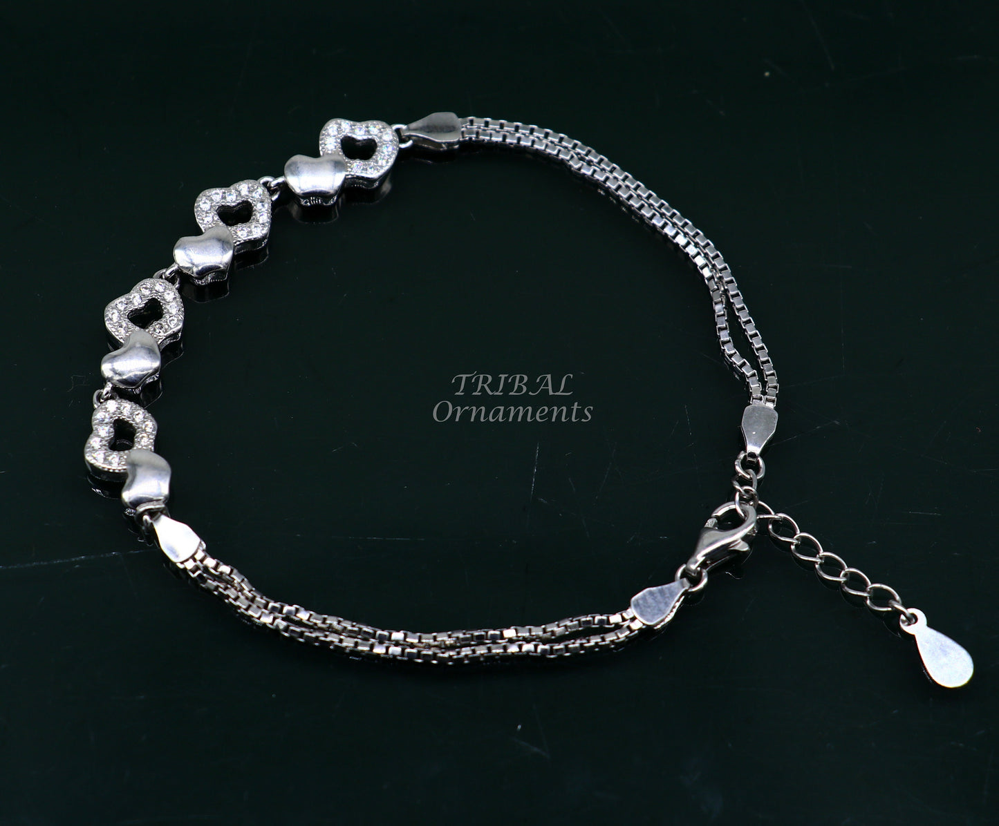 925 sterling silver handmade link chain Bracelet for girl's, Dainty Silver Bracelet, Chain Bracelet, Minimal Jewelry, Gift For Women sbr379 - TRIBAL ORNAMENTS