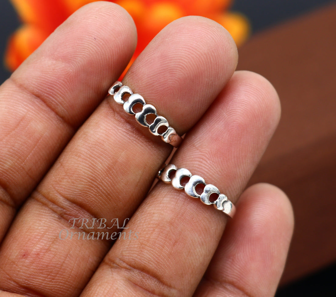 925 sterling silver handmade gorgeous design vintage style toe ring, best gifting tiny tone ring 925 stamped jewelry from india ytr06 - TRIBAL ORNAMENTS