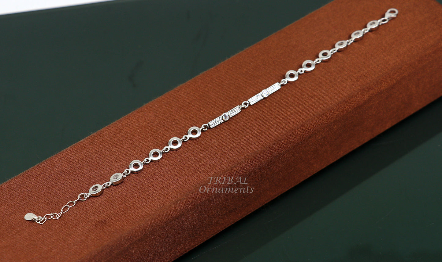 925 sterling silver handmade link chain Bracelet for girl's, Dainty Silver Bracelet, Chain Bracelet, Minimal Jewelry, Gift For Women sbr382 - TRIBAL ORNAMENTS