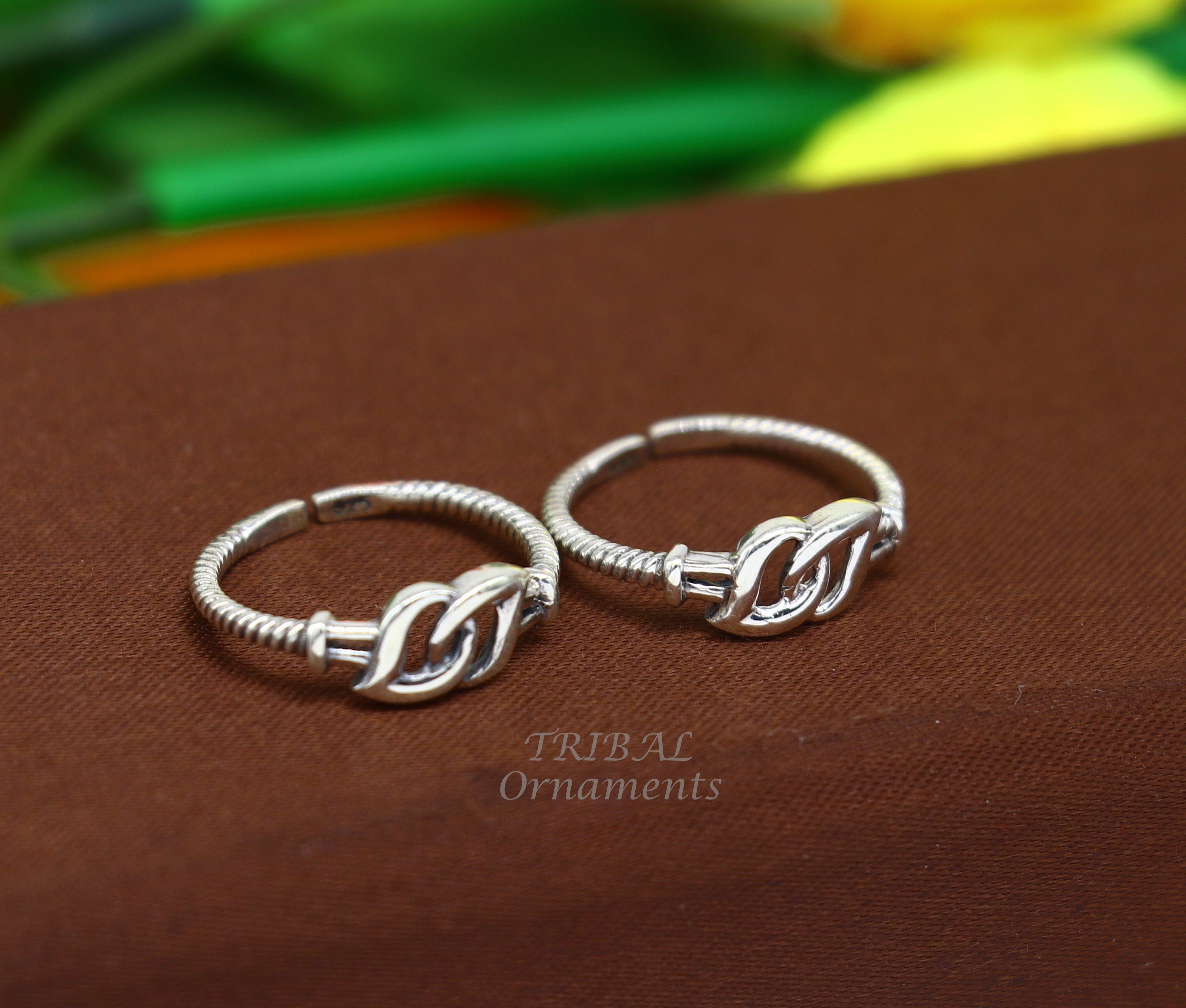 Buy Zavya Leafy Silver Adjustable 925 Silver Toe Ring online