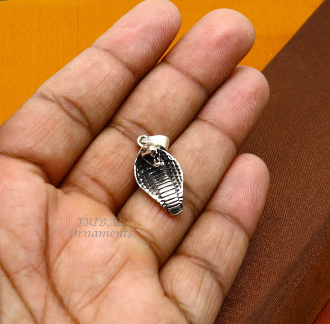 925 sterling silver king kobra style pendant vintage pendant excellent personalized gifting jewelry pendant nsp475 - TRIBAL ORNAMENTS
