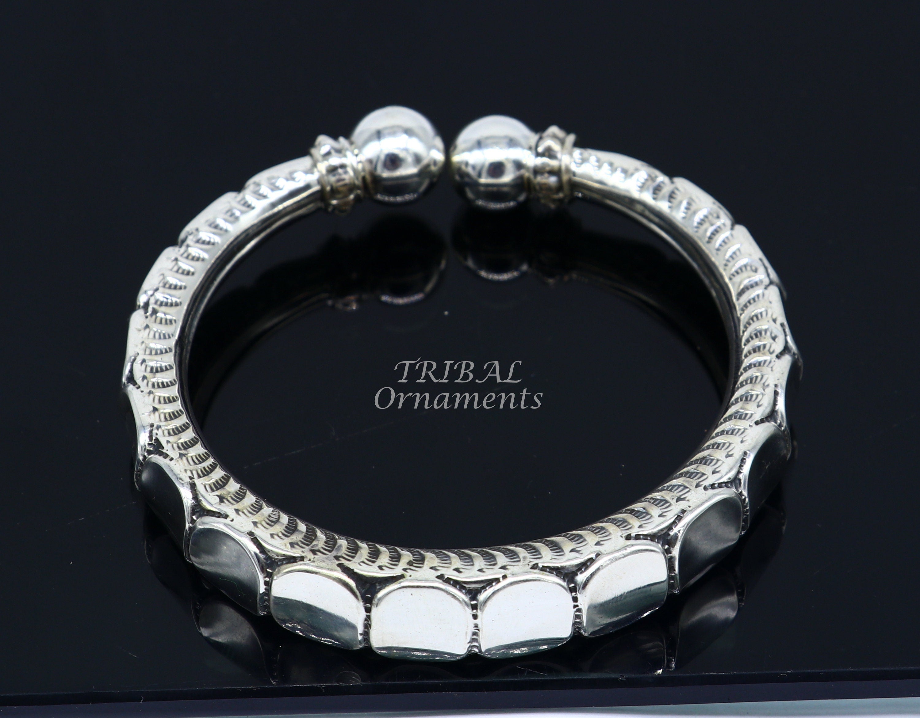 925 sterling silver customized vintage style bangle bracelet kada unique screw locking system best gifting buy belly dance jewelry nsk458