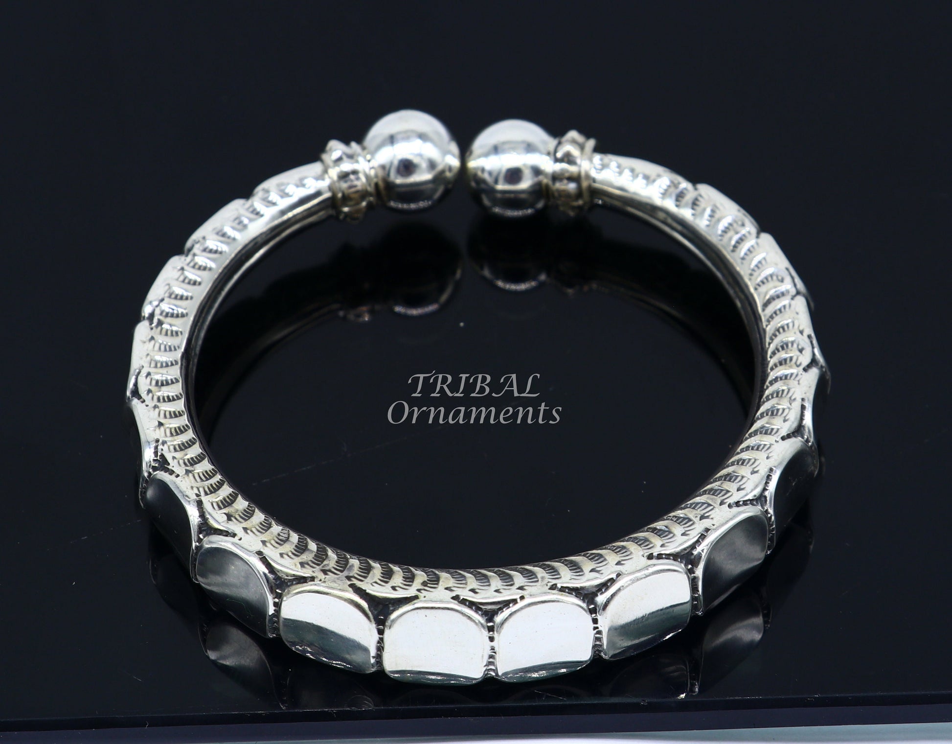 925 sterling silver handmade gorgeous customized work bangle bracelet kada, vintage antique design stylish bangle unisex jewelry nsk493 - TRIBAL ORNAMENTS