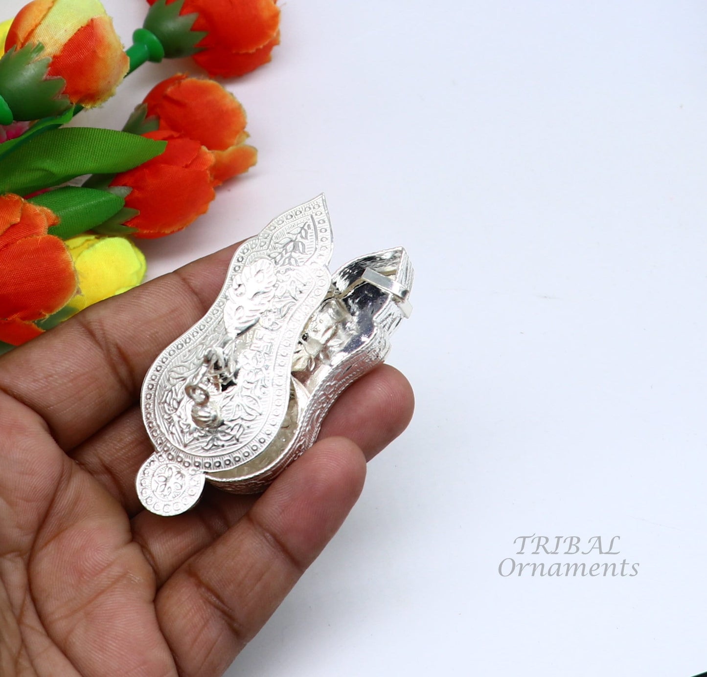 925 sterling silver handmade fabulous sindur dani best brides gifting collection, amazing trinket box , kumkum box brides jewelry stb379 - TRIBAL ORNAMENTS