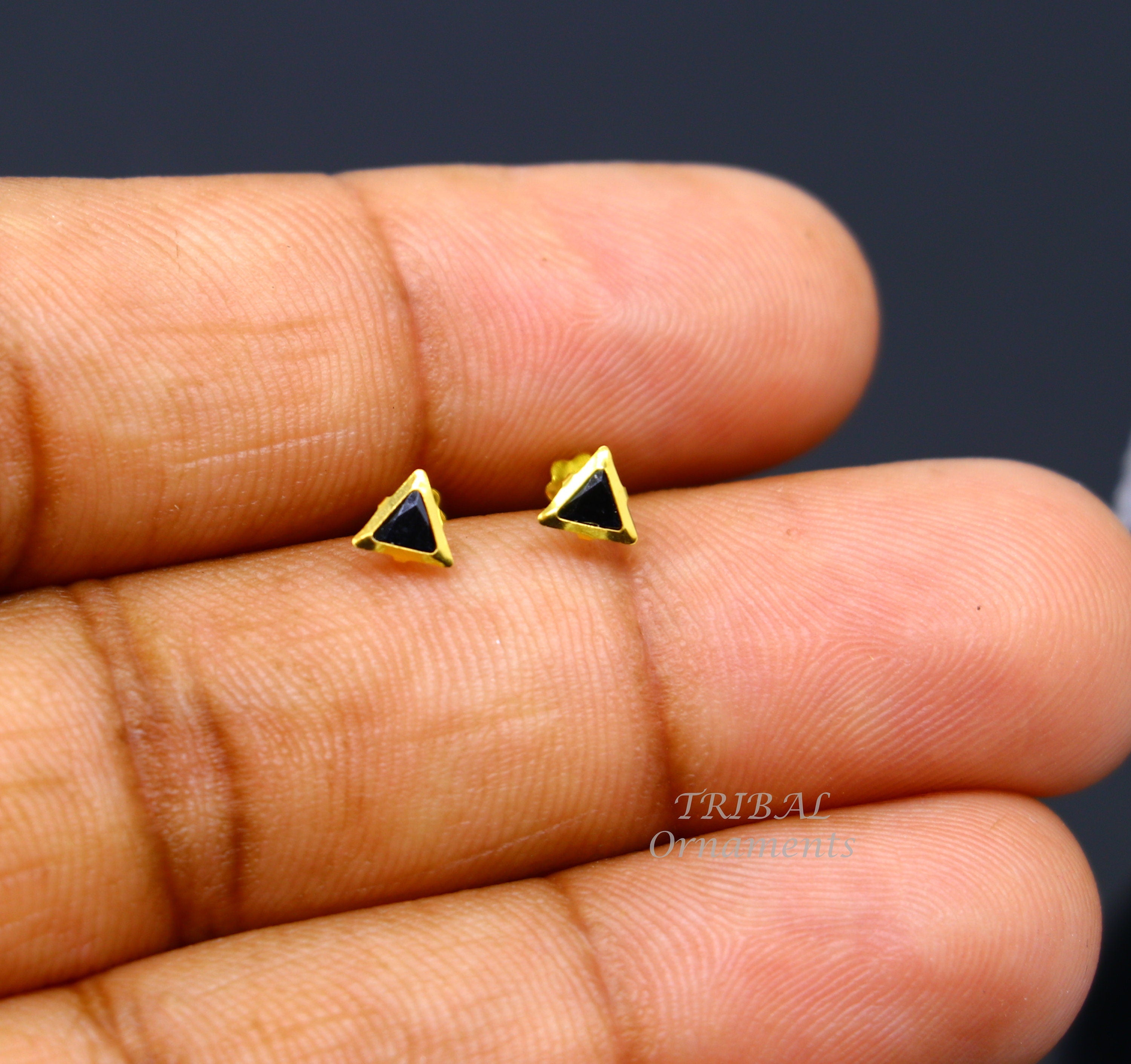 Triangle Shape Stud Earrings | FashionCrab.com