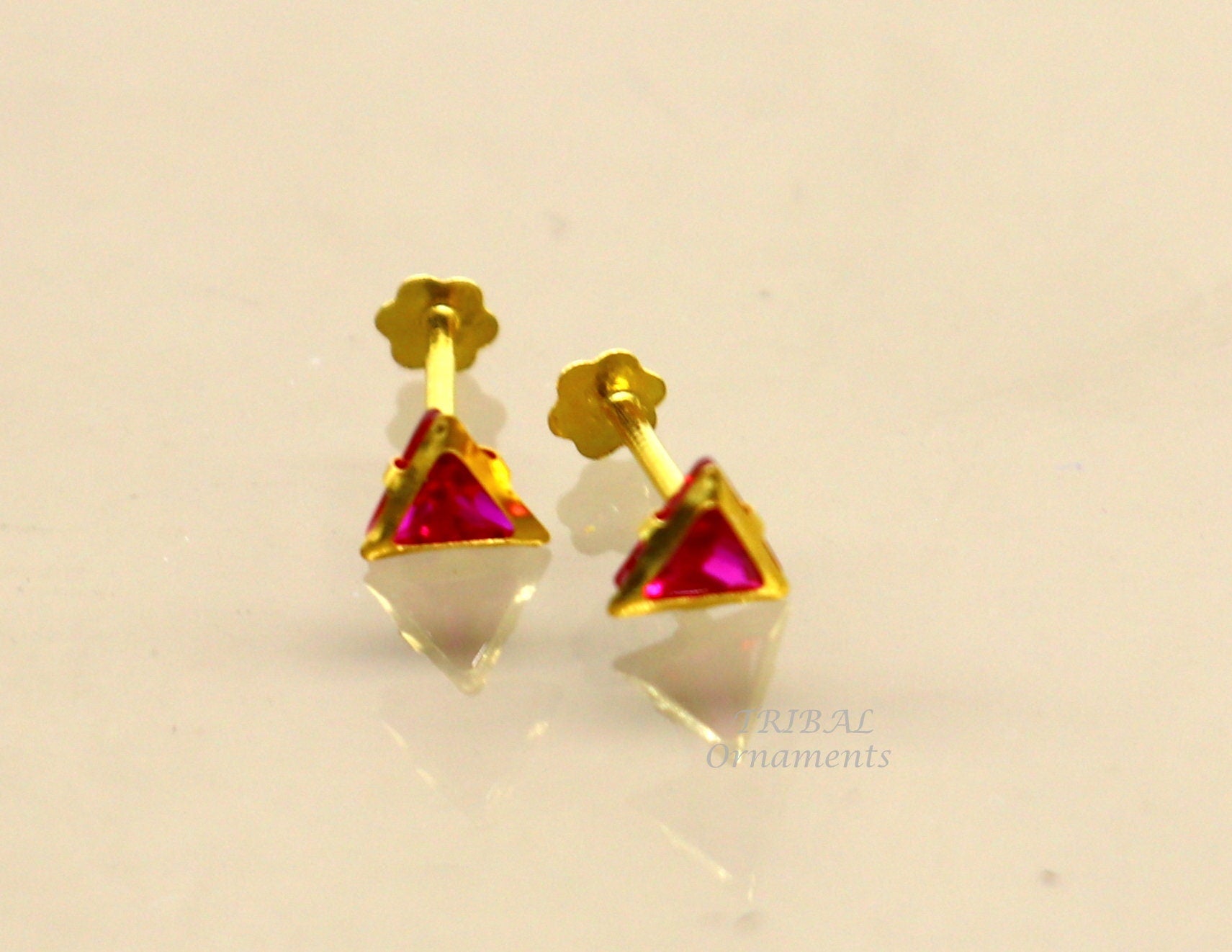 18k Gold Rhodium Oxidized Ruby with Single & Rose Cut Diamond Dangle  Earrings | eBay