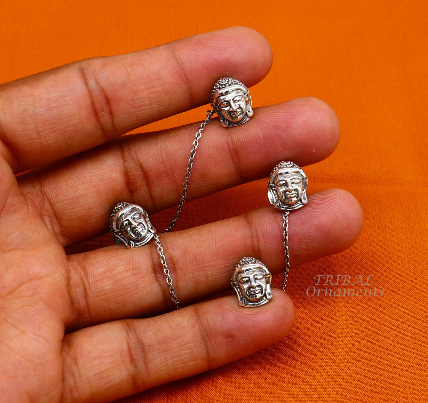 925 Sterling silver handmade gorgeous idol Buddha design buttons for men's kurta, best gifting jewelry for all occasions btn01 - TRIBAL ORNAMENTS