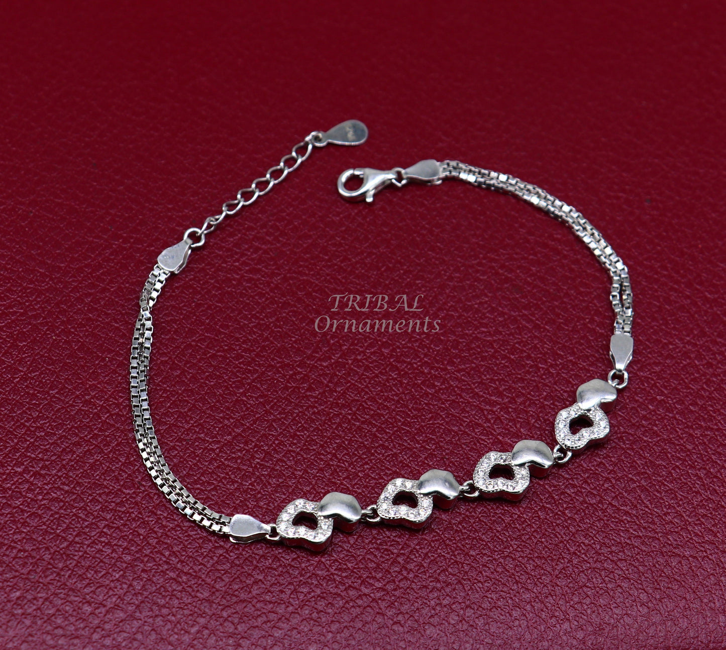 925 sterling silver handmade link chain Bracelet for girl's, Dainty Silver Bracelet, Chain Bracelet, Minimal Jewelry, Gift For Women sbr379 - TRIBAL ORNAMENTS