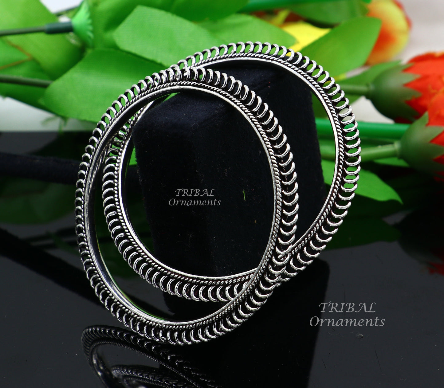 925 sterling silver handmade Vintage design amazing style bangle bracelet kada tribal ethnic jewelry best bride belly dance gifting ba154 - TRIBAL ORNAMENTS