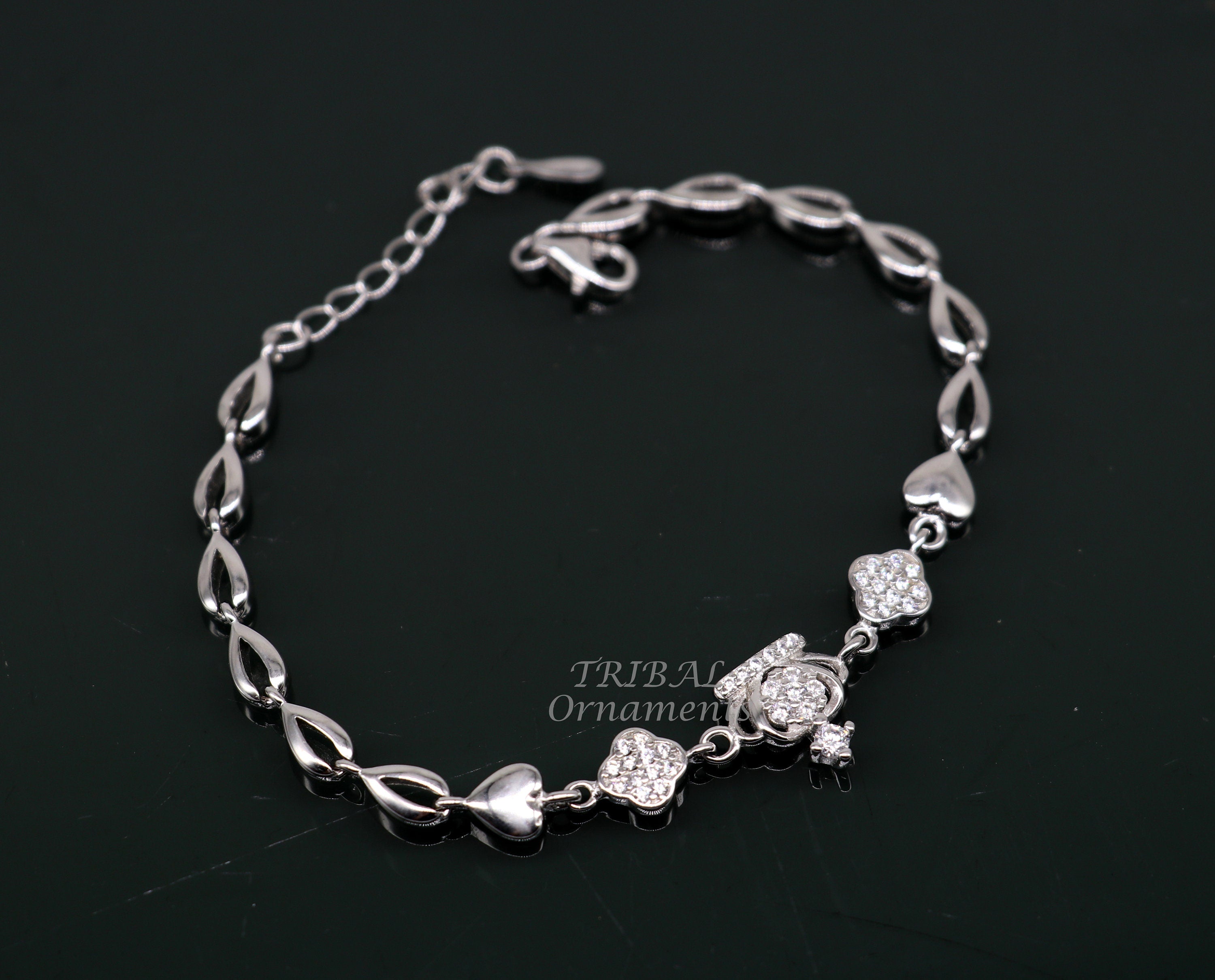 925 Silver Bangle For Girls Latest Design Fancy - Silver Palace