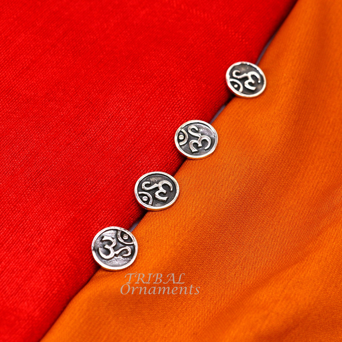 925 Sterling silver handmade gorgeous sign Aum or OM design buttons or cufflinks  for men's kurta, best gifting jewelry occasions btn02 - TRIBAL ORNAMENTS