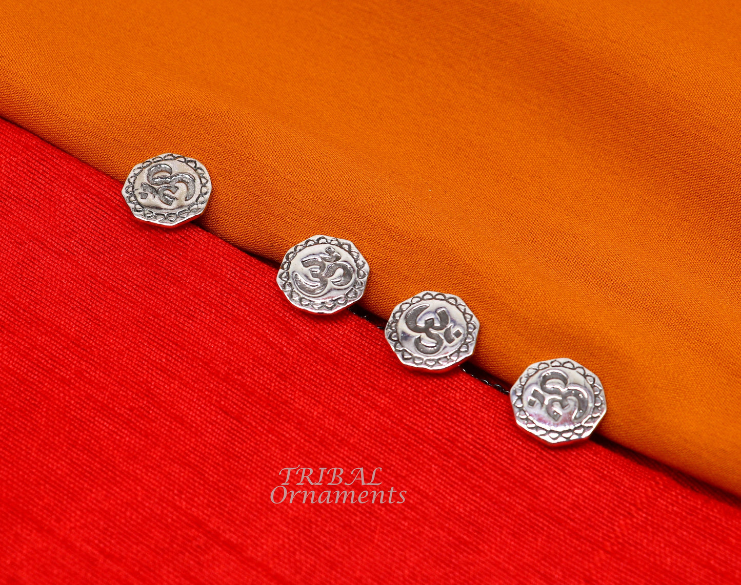 925 Sterling silver handmade gorgeous sign Aum or OM design buttons or cufflinks  for men's kurta, best gifting jewelry occasions btn03 - TRIBAL ORNAMENTS