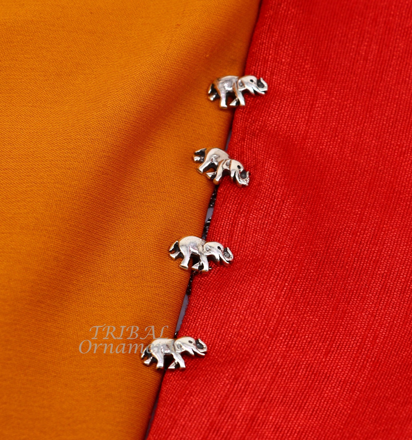 925 Sterling silver handmade amazing unique elephant shape ethnic style  design buttons for men's kurta, best gifting accessories btn15 - TRIBAL ORNAMENTS
