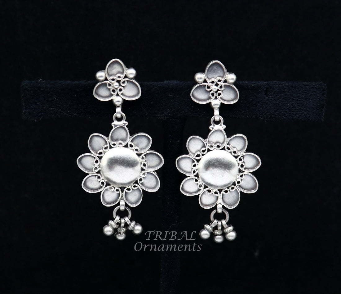 925 Sterling silver handmade customized floral stud earring, Amazing stylish earring, fabulous drop dangle gifting jewelry s1039 - TRIBAL ORNAMENTS