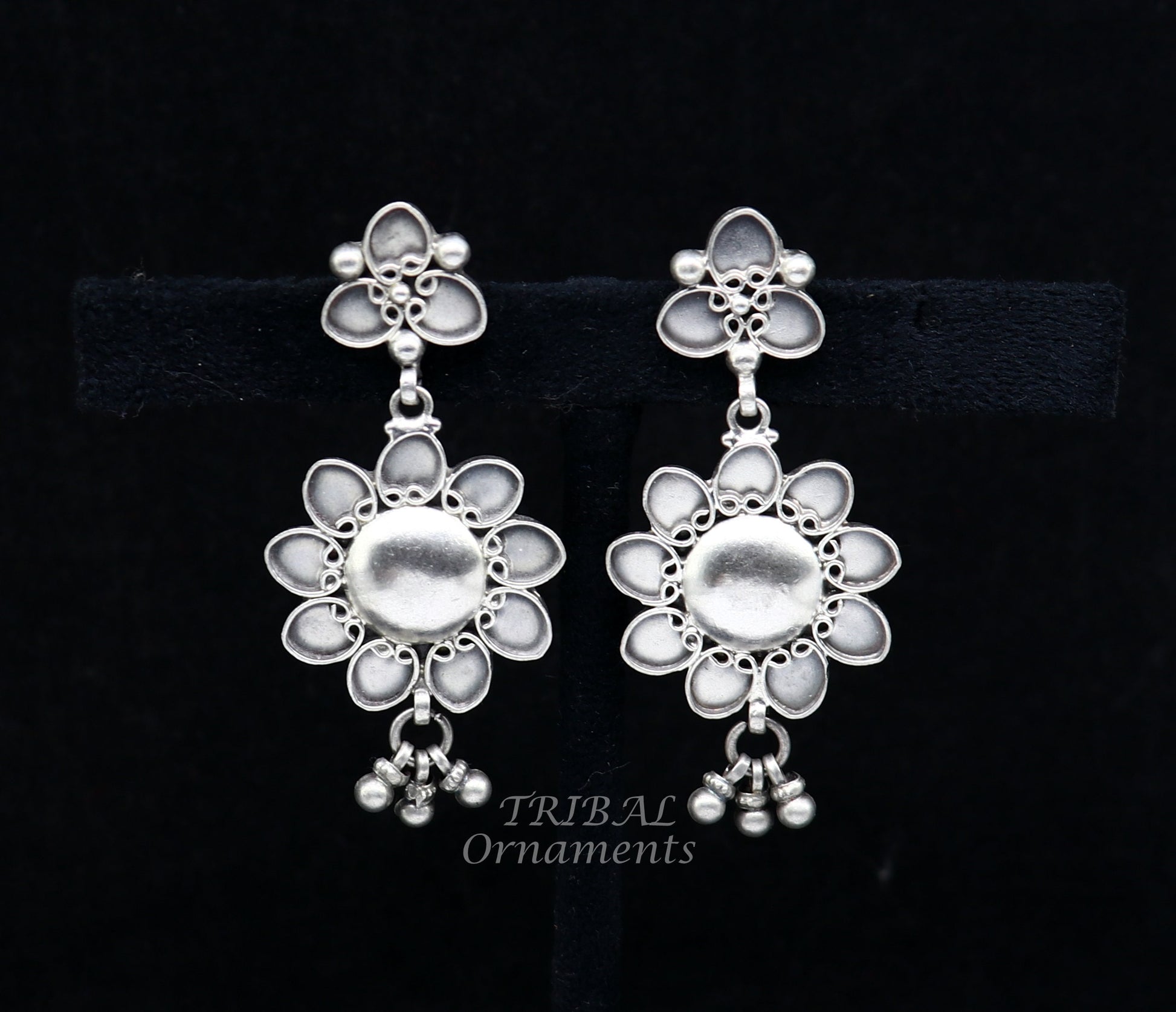 925 Sterling silver handmade customized floral stud earring, Amazing stylish earring, fabulous drop dangle gifting jewelry s1039 - TRIBAL ORNAMENTS