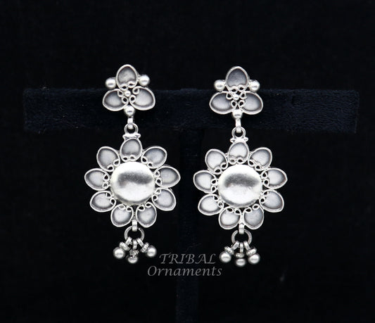 925 Sterling silver handmade customized floral stud earring, Amazing stylish earring, fabulous drop dangle gifting jewelry s1039 - TRIBAL ORNAMENTS