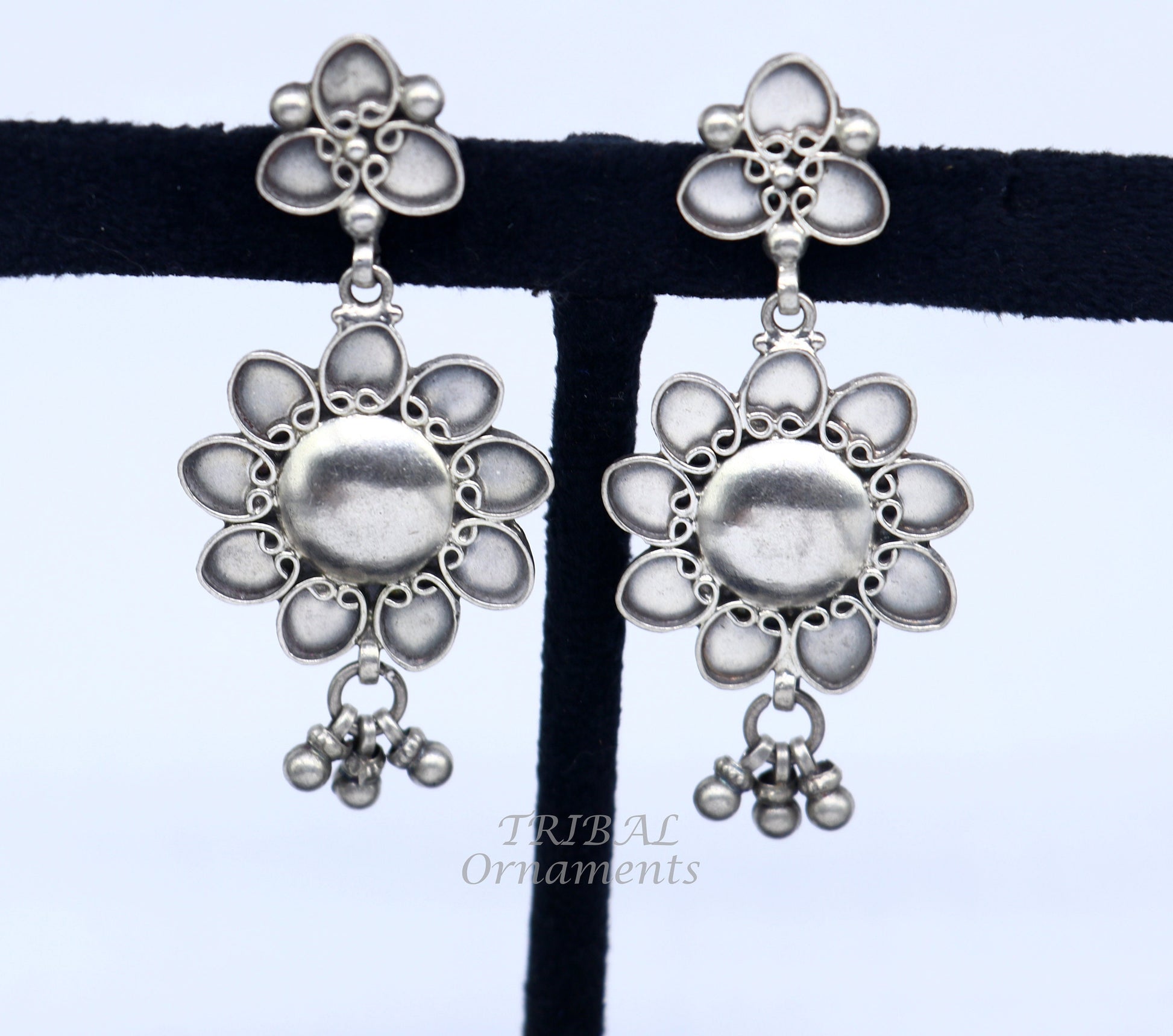 925 Sterling silver handmade customized floral stud earring, Amazing stylish earring, fabulous drop dangle gifting jewelry s1039 - TRIBAL ORNAMENTS