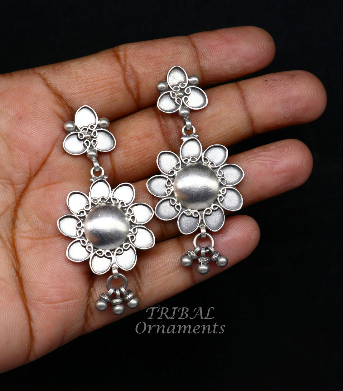 925 Sterling silver handmade customized floral stud earring, Amazing stylish earring, fabulous drop dangle gifting jewelry s1039 - TRIBAL ORNAMENTS