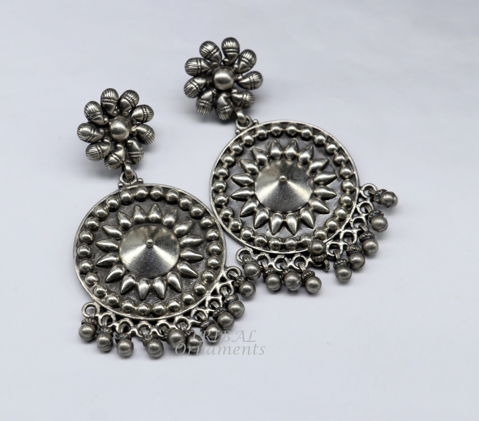 925 Sterling silver handmade customized Floral stud earring, Amazing stylish earring, fabulous drop dangle gifting jewelry s1047 - TRIBAL ORNAMENTS