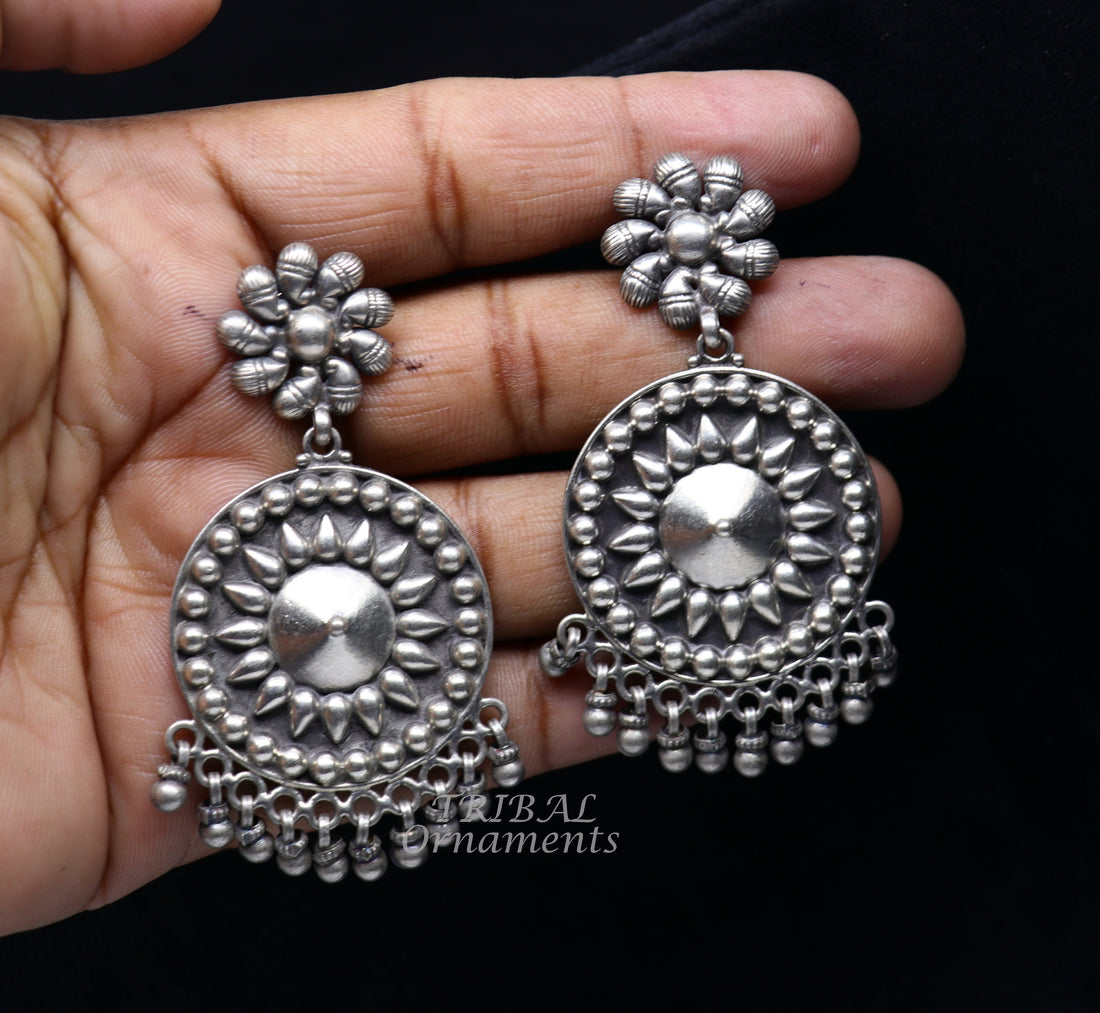 925 Sterling silver handmade customized Floral stud earring, Amazing stylish earring, fabulous drop dangle gifting jewelry s1047 - TRIBAL ORNAMENTS