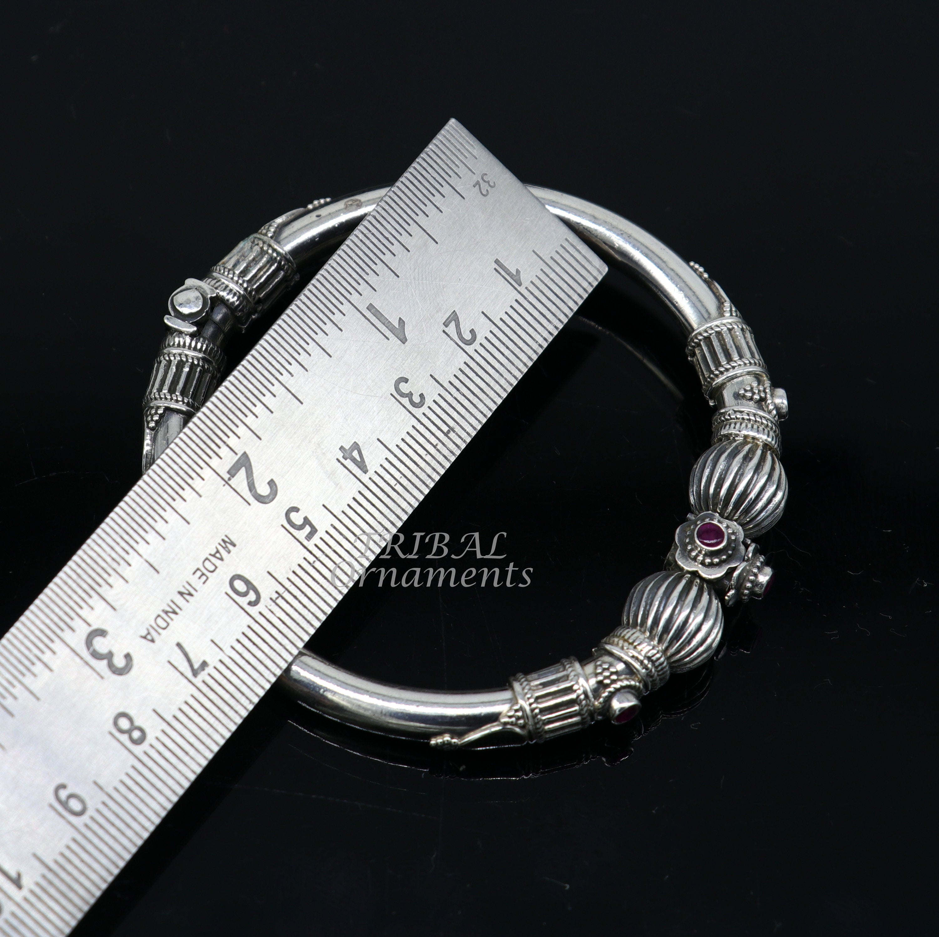 925 sterling silver handmade bangle bracelet kada unique screw locking system best gifting ethnic tribal india jewelry 2024 nsk519