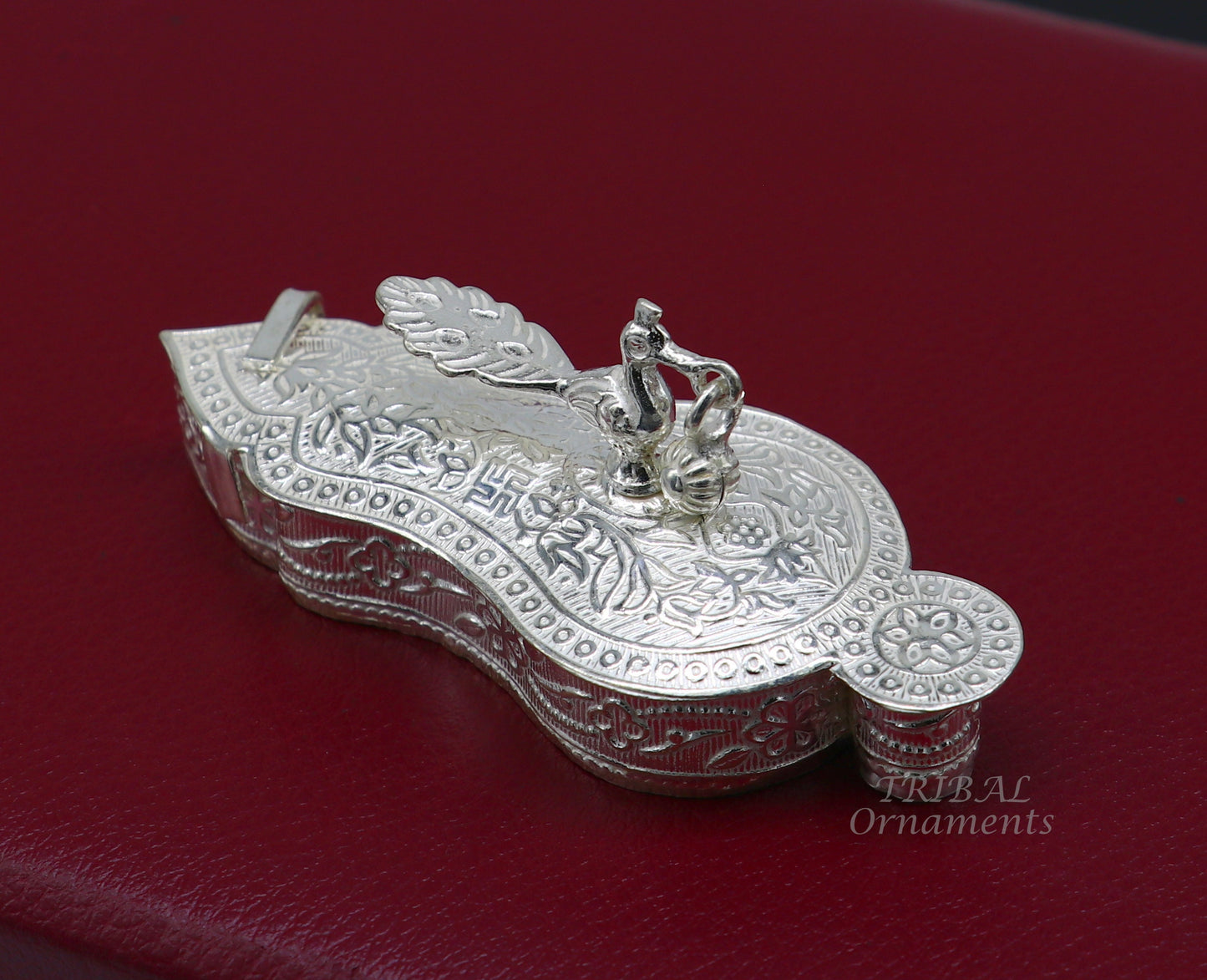 925 sterling silver handmade fabulous sindur dani best brides gifting collection, amazing trinket box , kumkum box brides jewelry stb379 - TRIBAL ORNAMENTS