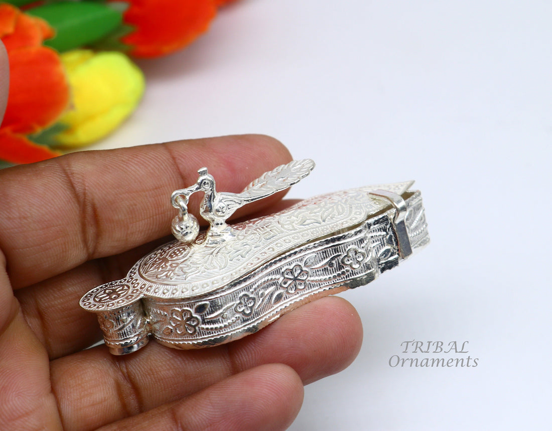 925 sterling silver handmade fabulous sindur dani best brides gifting collection, amazing trinket box , kumkum box brides jewelry stb379 - TRIBAL ORNAMENTS