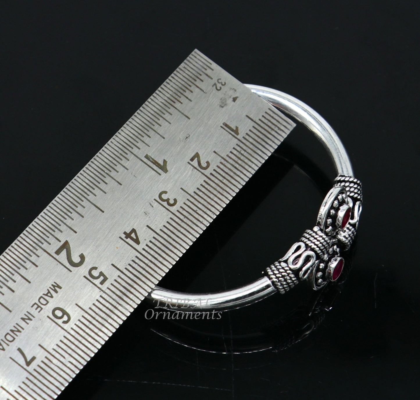 925 sterling silver handmade plain shiny baby bangle bracelet kada, excellent gifting kids bracelet stylish gifting kada nsk532 - TRIBAL ORNAMENTS