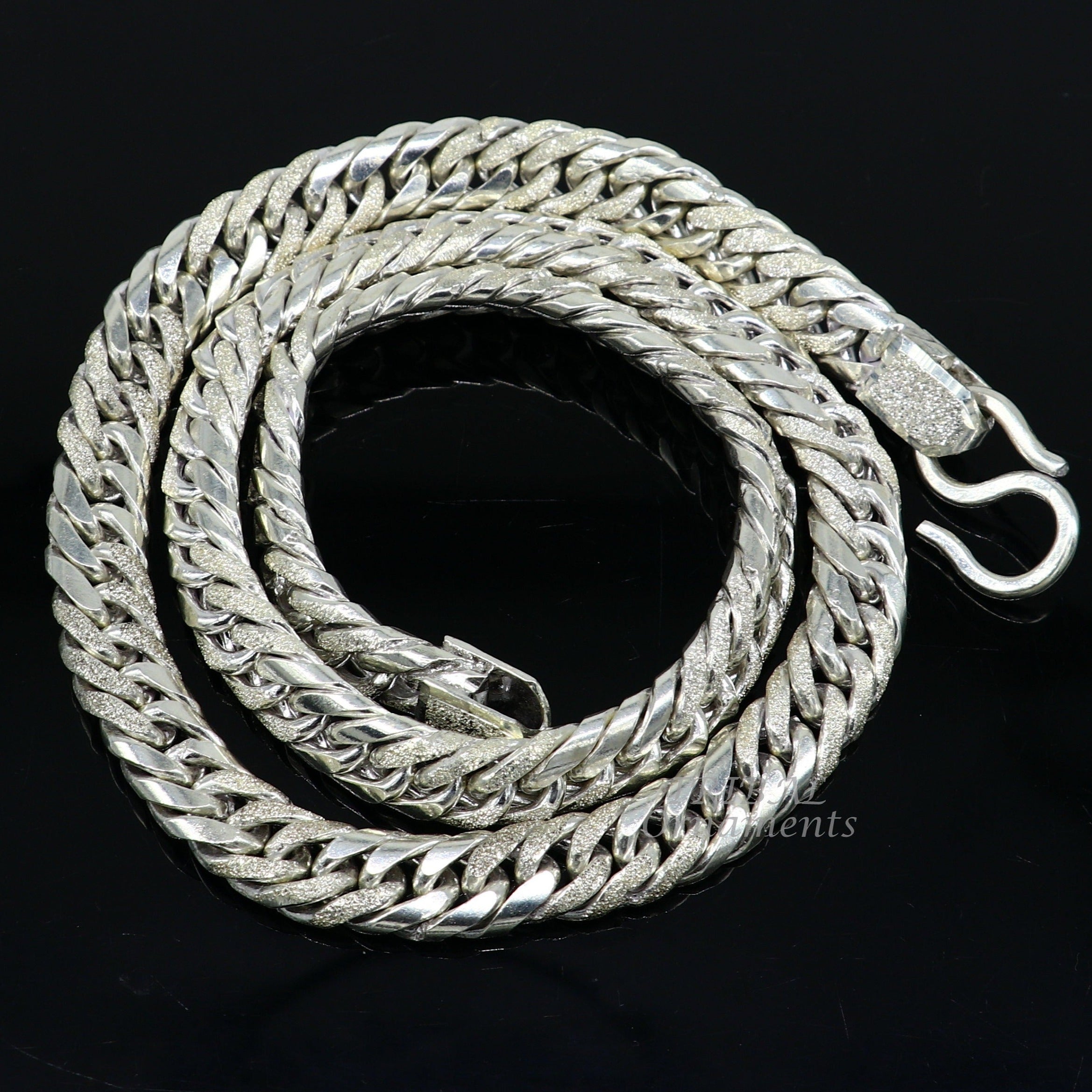Real Necklace For Men|Twist Silver Rope Necklace