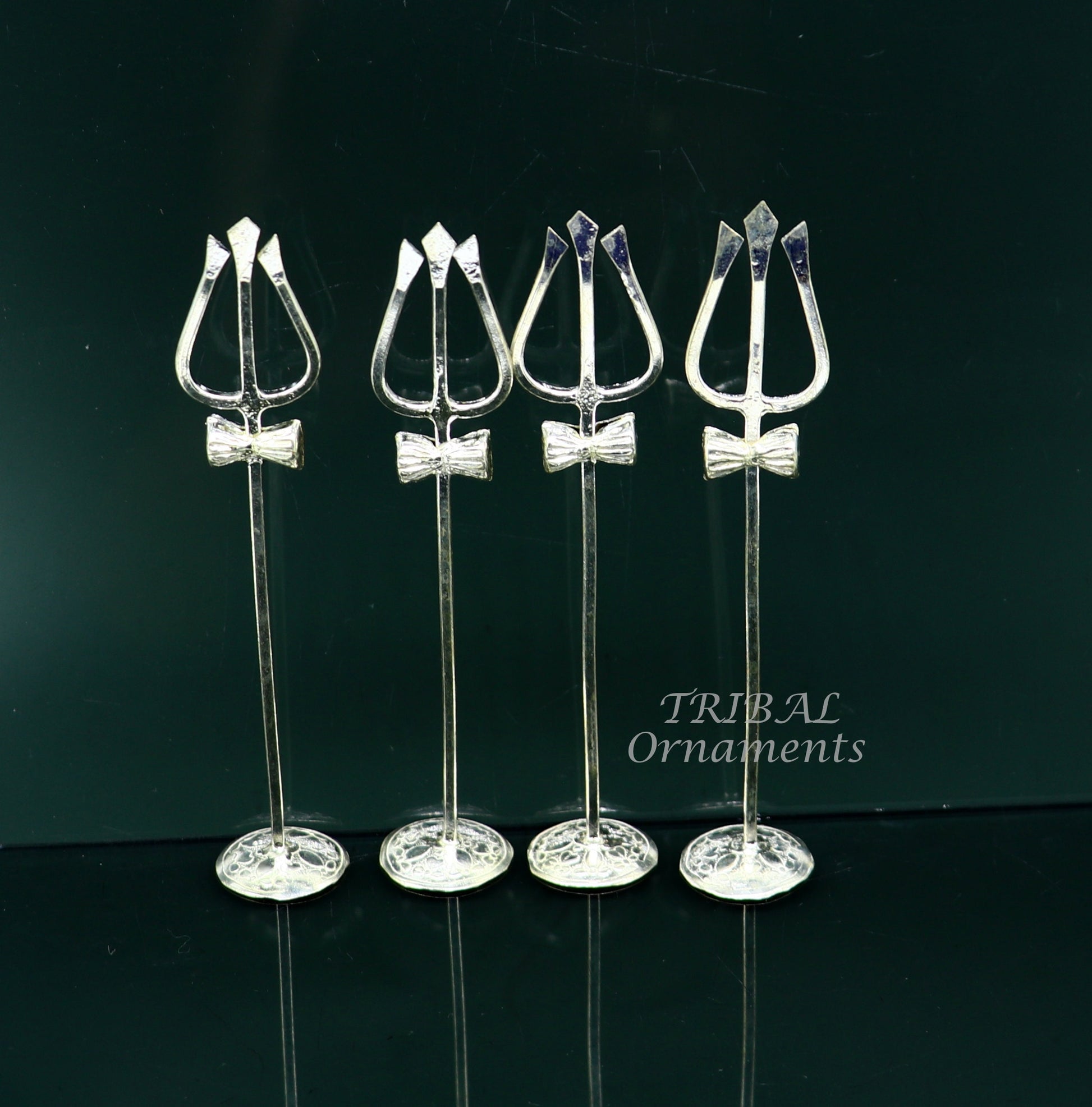 Divine Lord shiva Trident, Solid sterling silver Trishul puja article utensils, goddess trishul trident , god accessories  from india su839 - TRIBAL ORNAMENTS