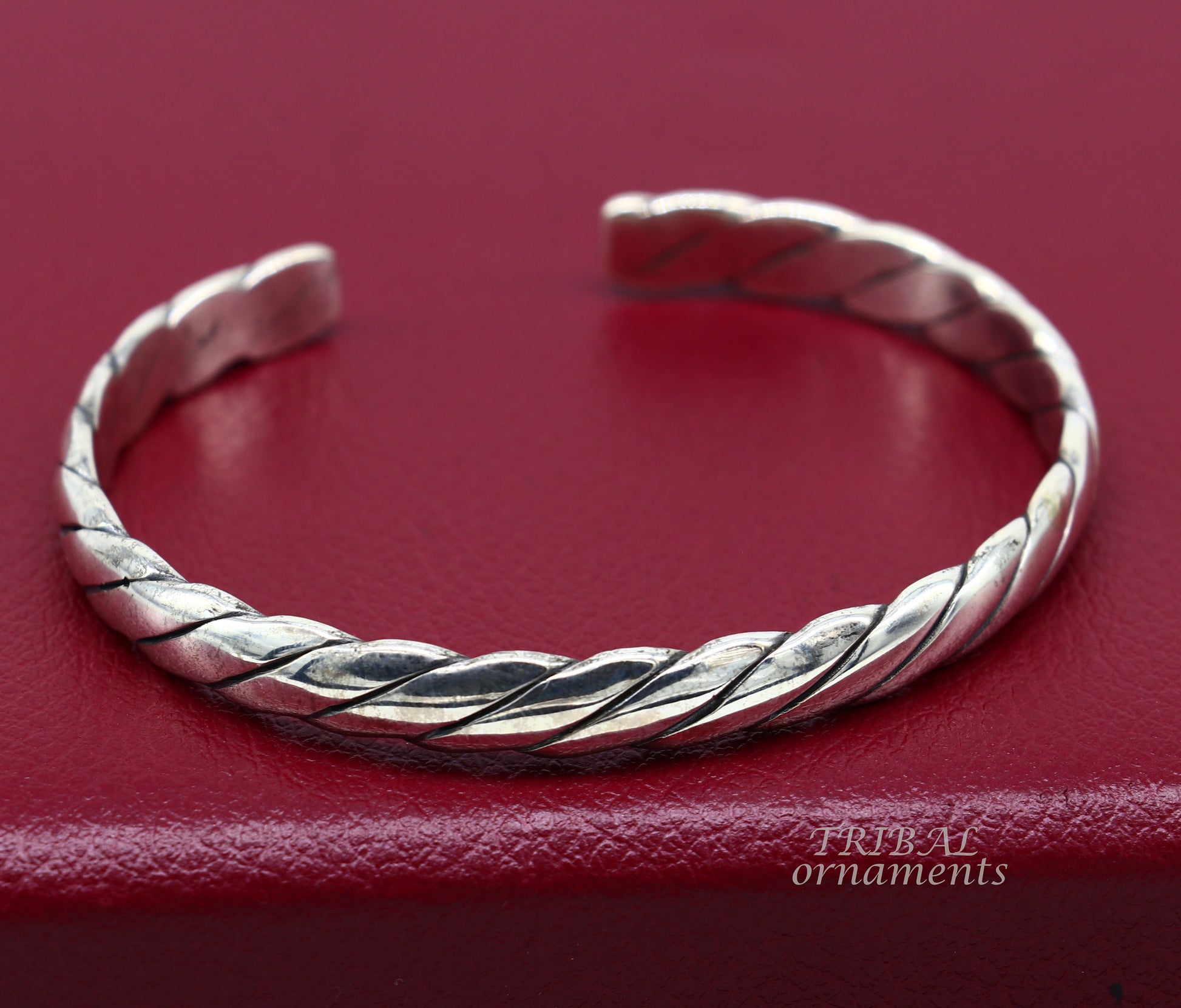 925 sterling silver handmade unique design fabulous open face adjustable bangle cuff bracelet kada, excellent gifting jewelry her cuff116 - TRIBAL ORNAMENTS