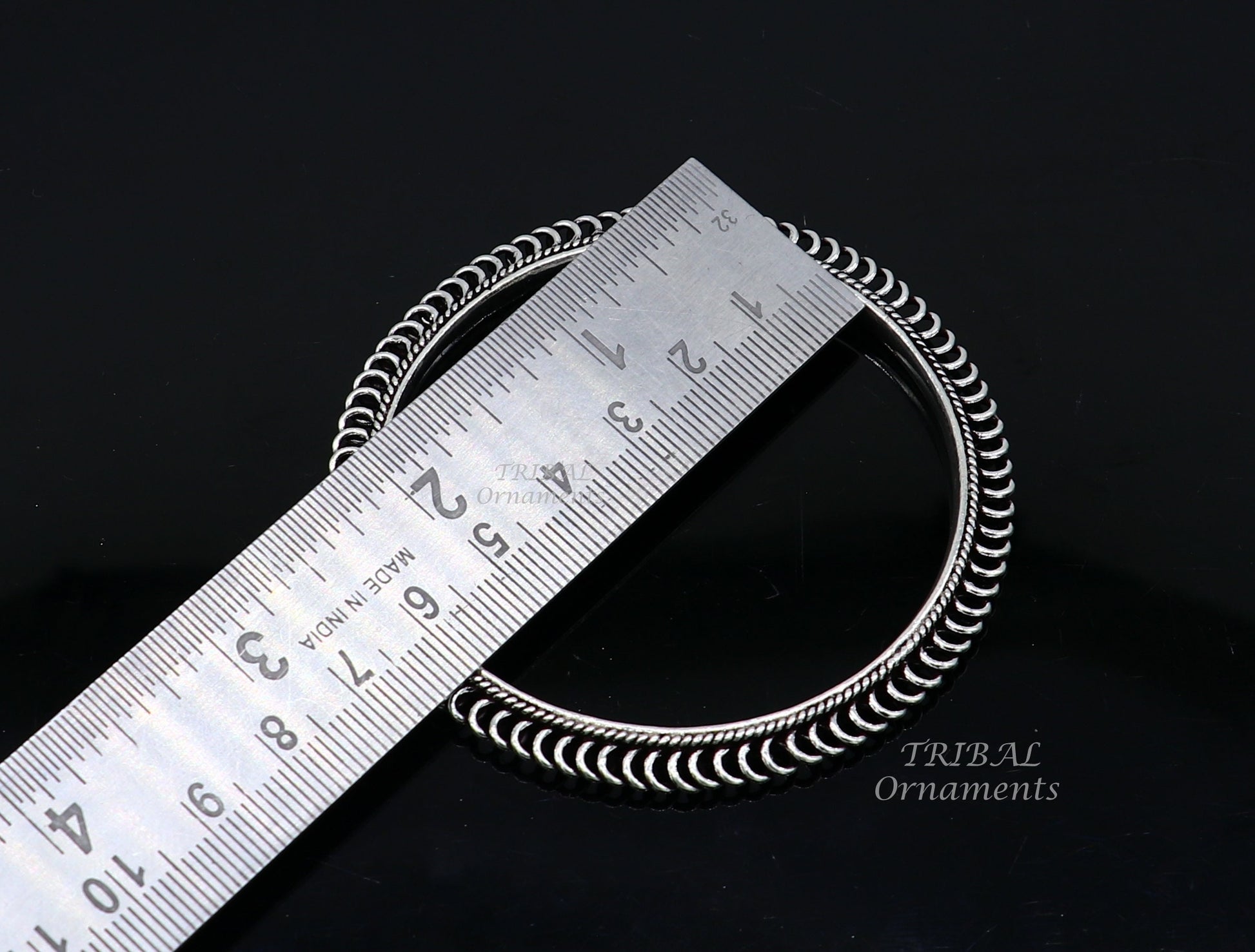 925 sterling silver handmade Vintage design amazing style bangle bracelet kada tribal ethnic jewelry best bride belly dance gifting ba154 - TRIBAL ORNAMENTS