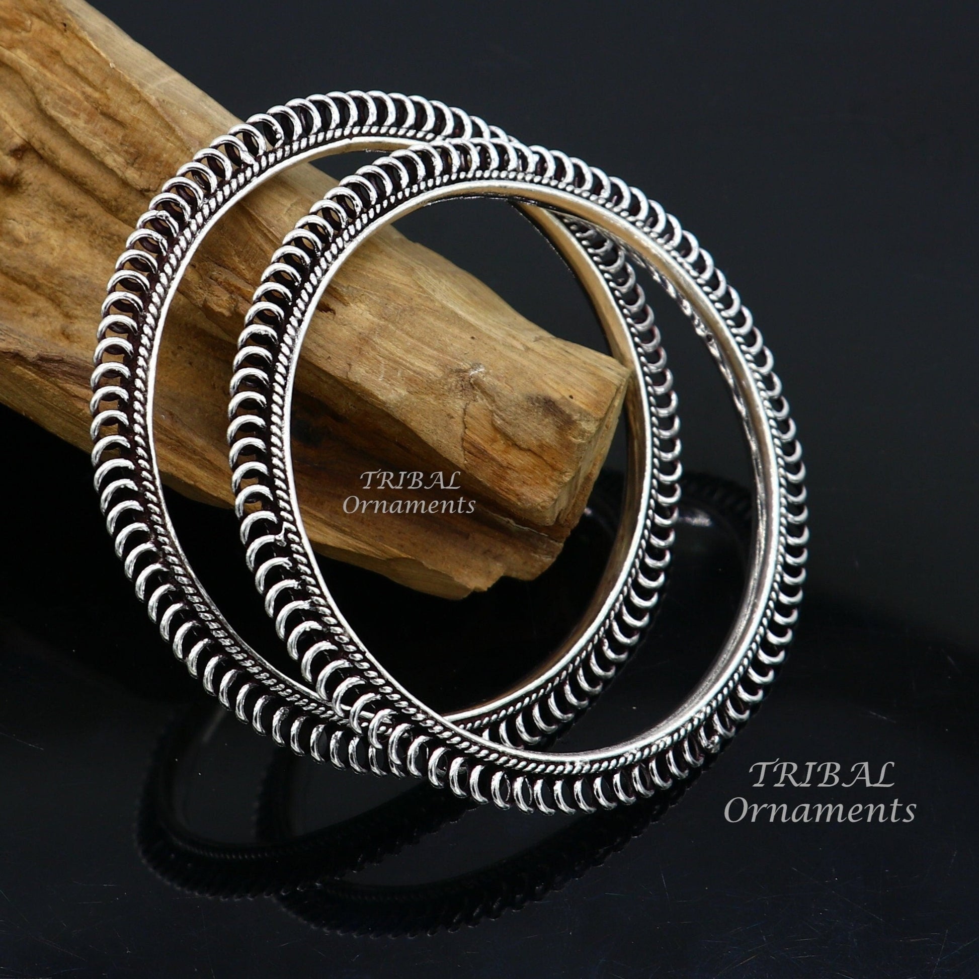 925 sterling silver handmade Vintage design amazing style bangle bracelet kada tribal ethnic jewelry best bride belly dance gifting ba154 - TRIBAL ORNAMENTS