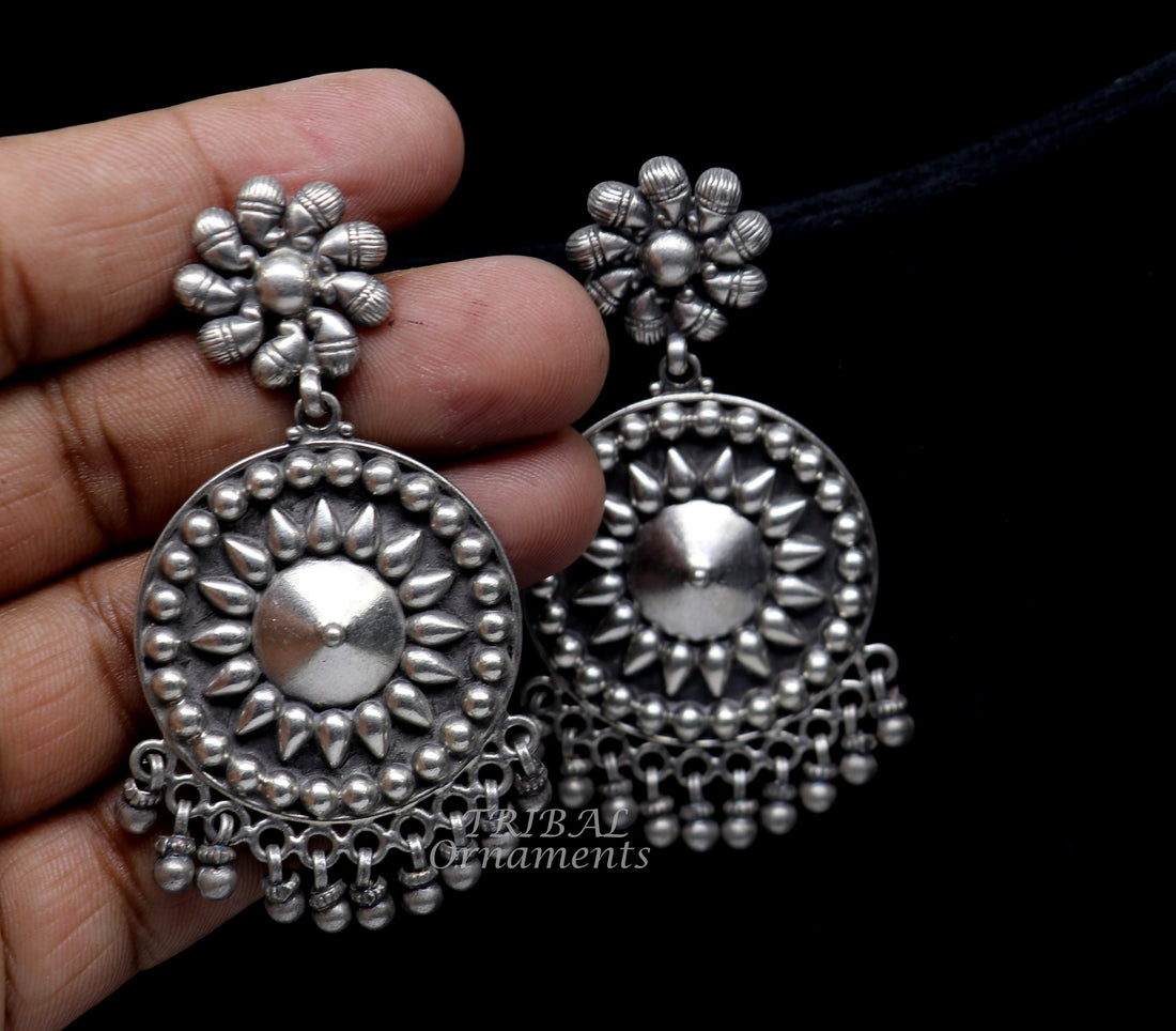 925 Sterling silver handmade customized Floral stud earring, Amazing stylish earring, fabulous drop dangle gifting jewelry s1047 - TRIBAL ORNAMENTS