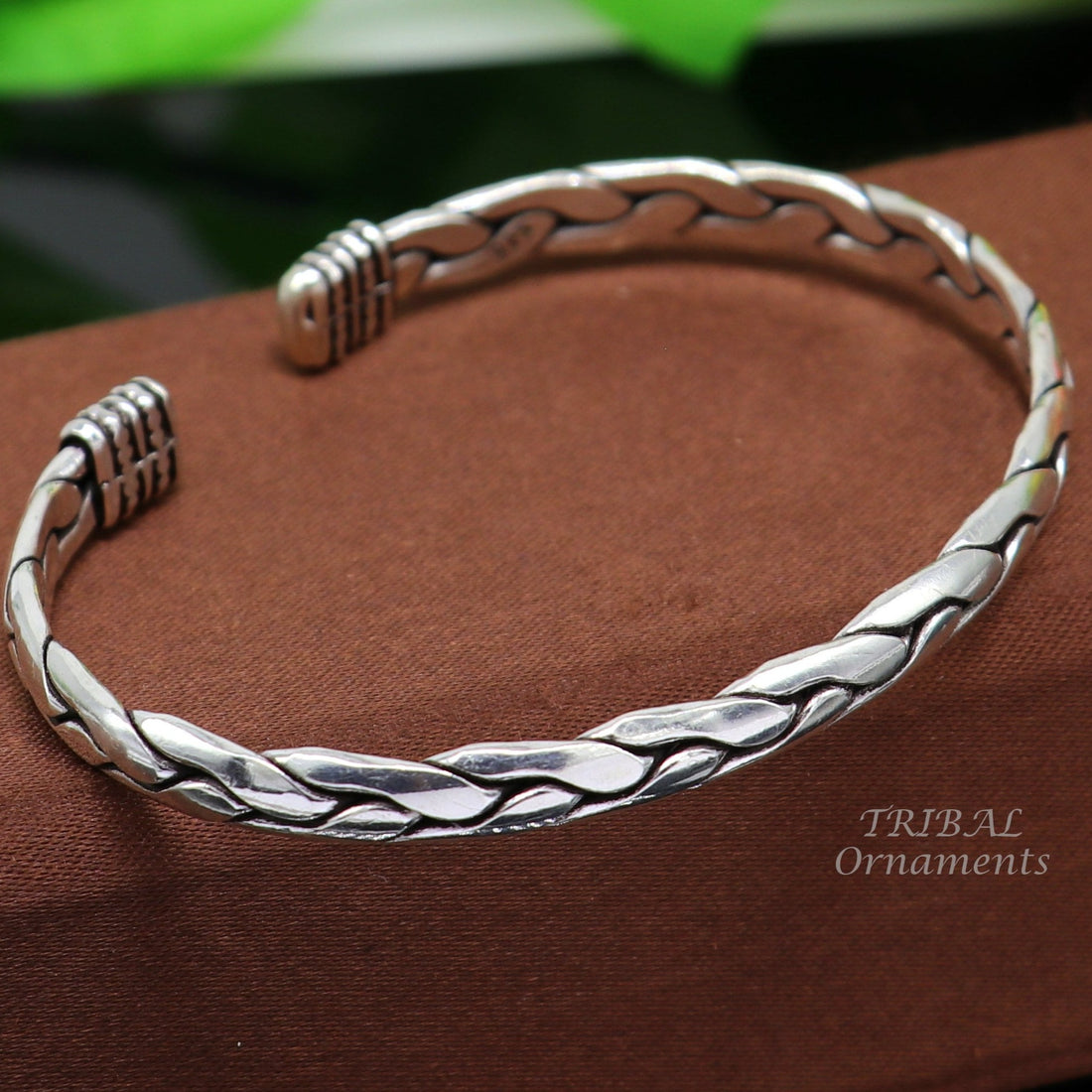 925 sterling silver cuff bracelet kada, amazing unisex vintage style handmade daily use ethnic bangles  kada cuff130 - TRIBAL ORNAMENTS