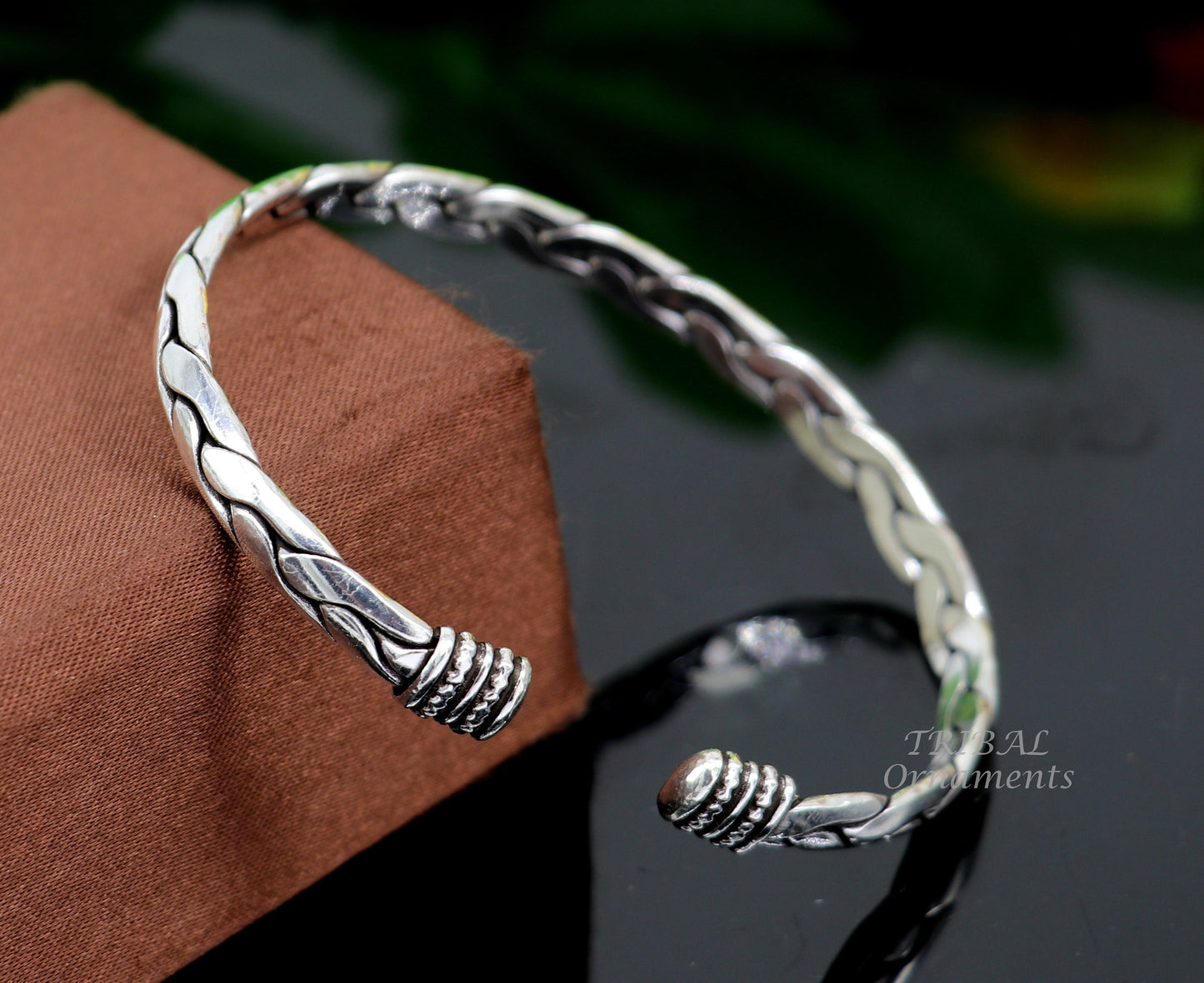 925 sterling silver cuff bracelet kada, amazing unisex vintage style handmade daily use ethnic bangles  kada cuff130 - TRIBAL ORNAMENTS