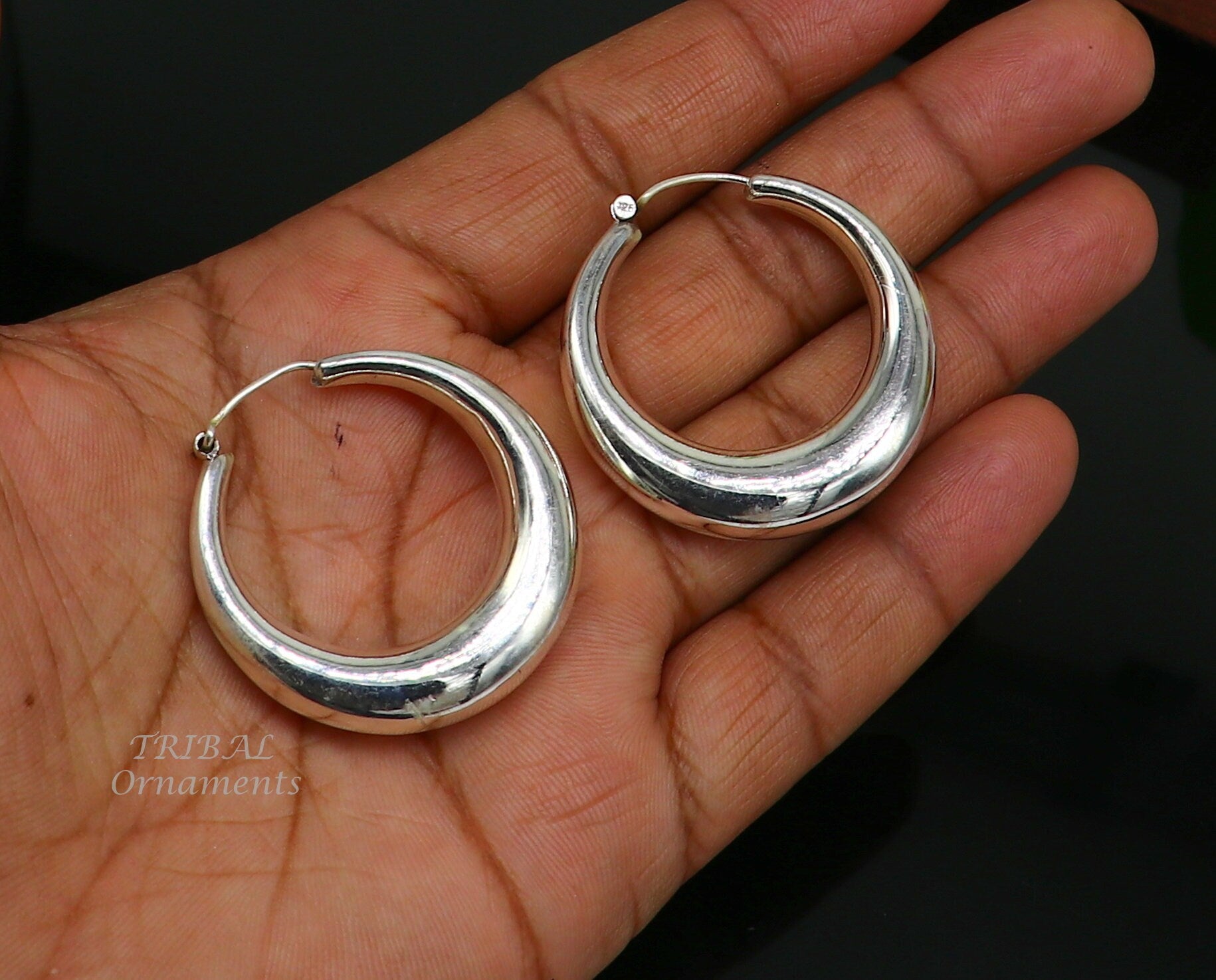 925 Sterling Silver Hoop Style Earrings – Karizma Jewels