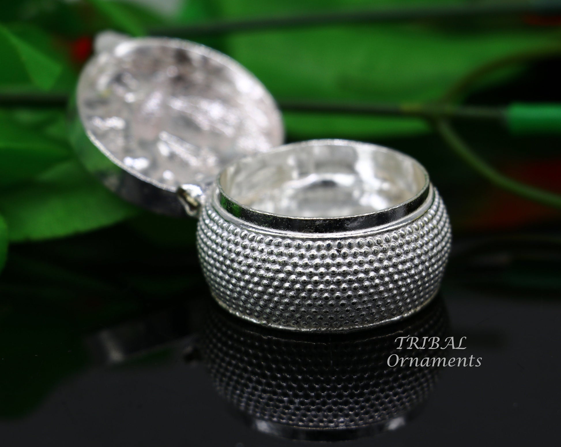 Vintage egal design 925 sterling silver handmade trinket box, eye kajal box, container box, kumkum box, sindur box, best brides gift stb381 - TRIBAL ORNAMENTS