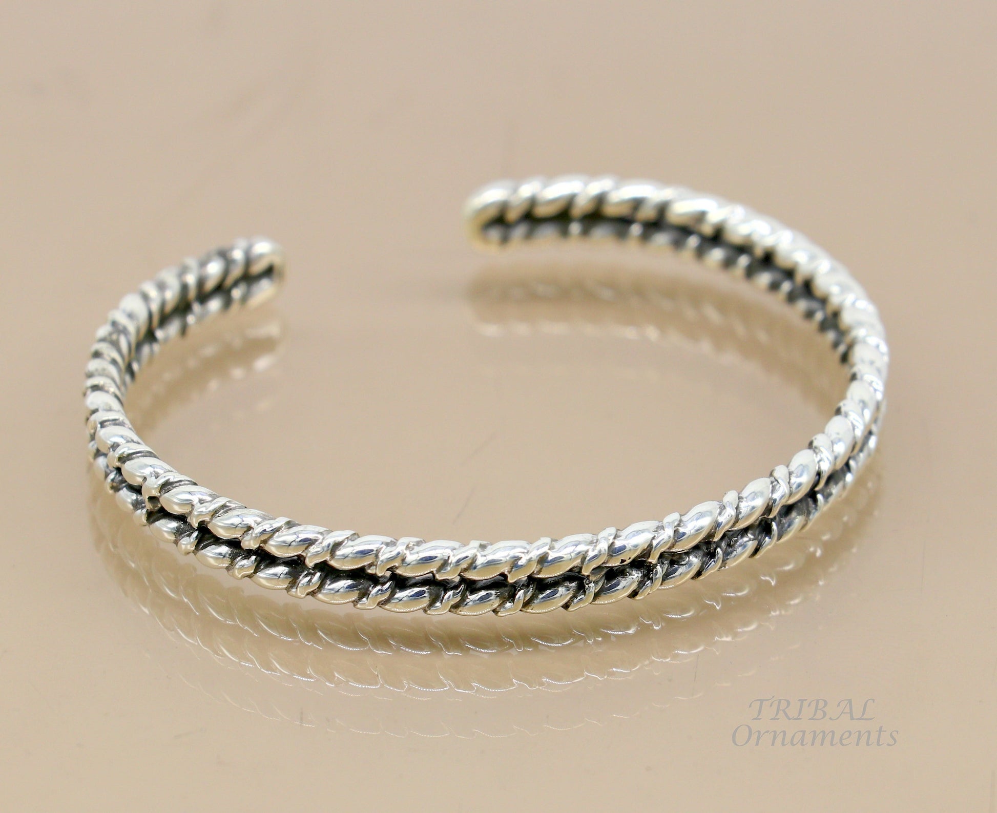 925 sterling silver handmade amazing stylish adjustable cuff kada bracelet, wrist jewelry for boy's and girl's, best gifting cuff113 - TRIBAL ORNAMENTS