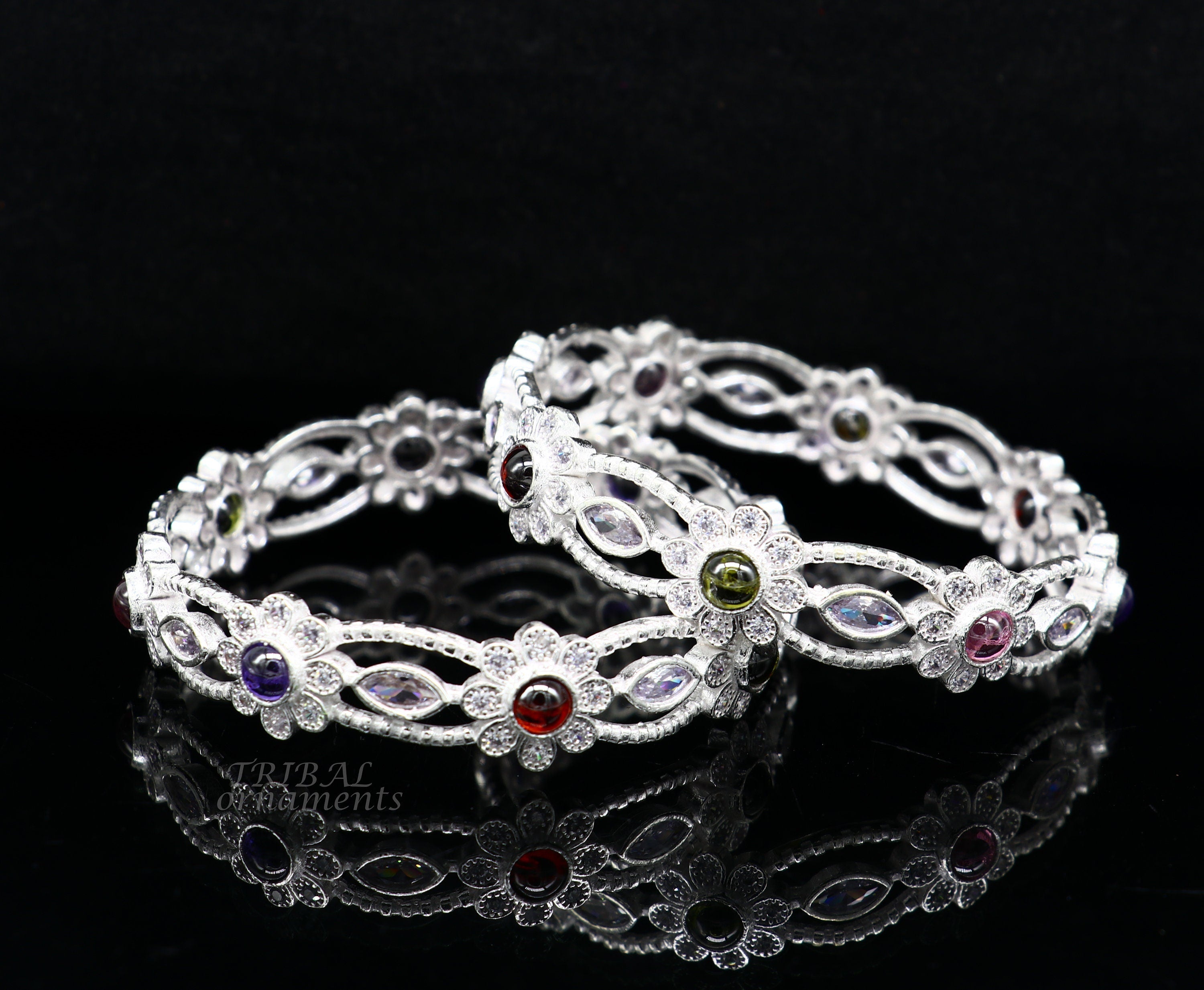 Authentic Vintage RARE Real Natural Multi GEMSTONES Marcasite STERLING Silver Bangle, Wedding, Bride, Bridesmaid, Birthday, Free 2024 Postage.