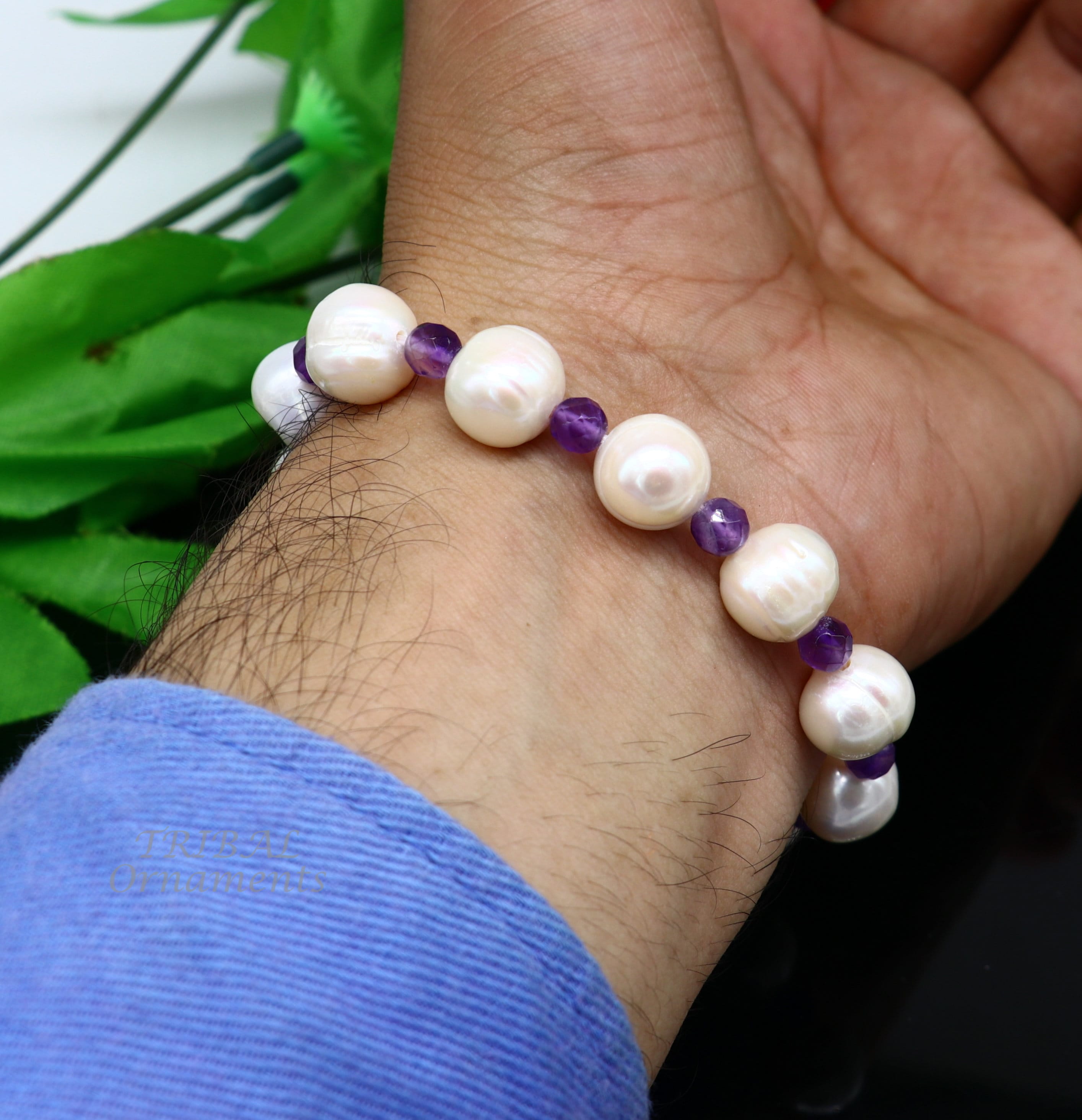 Buy Lilac Pearl Bracelet Online In India  Etsy India