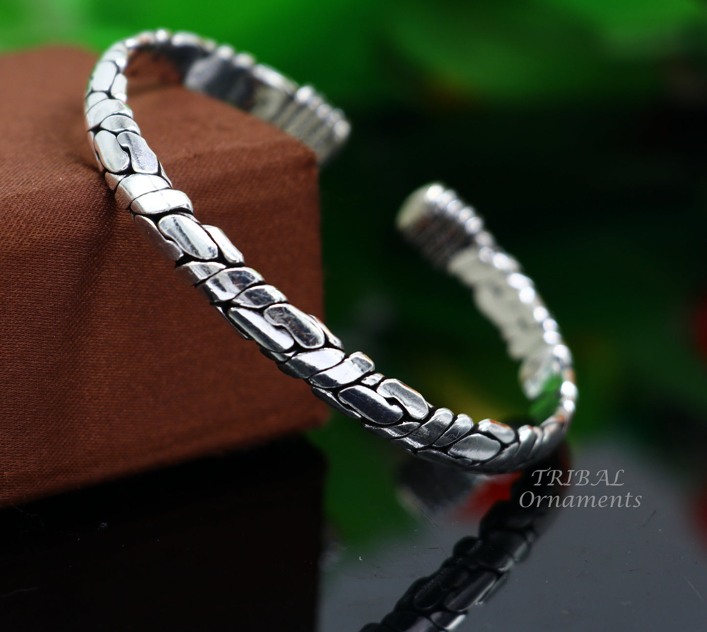 925 sterling silver cuff bracelet kada, amazing unisex vintage style handmade daily use ethnic bangles  kada cuff129 - TRIBAL ORNAMENTS